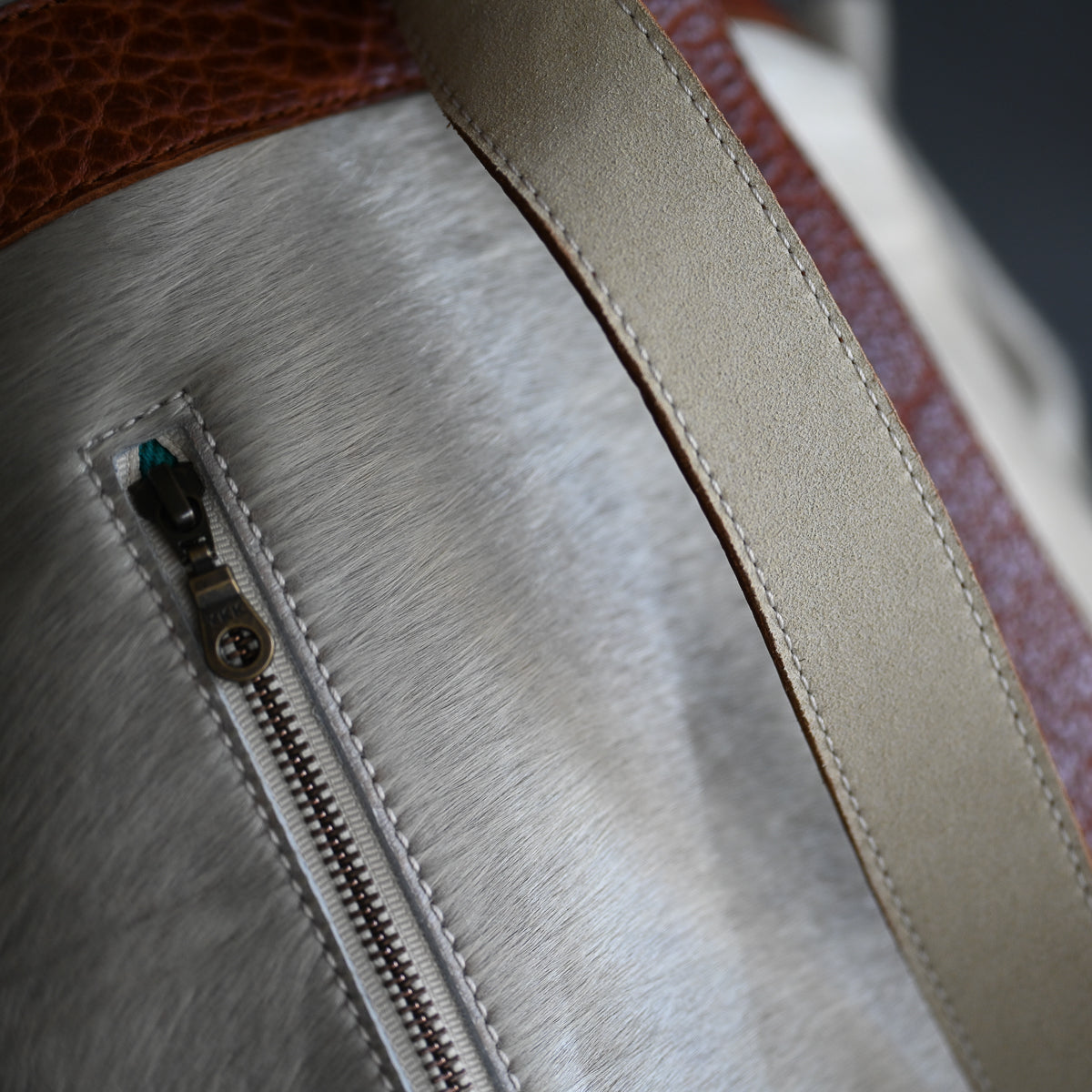 Artisan Backpack LE | Pearl Hair Hide with Tan Strap