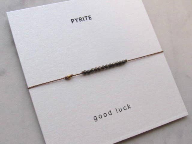 Pyrite and Gold Bracelet | Good Luck