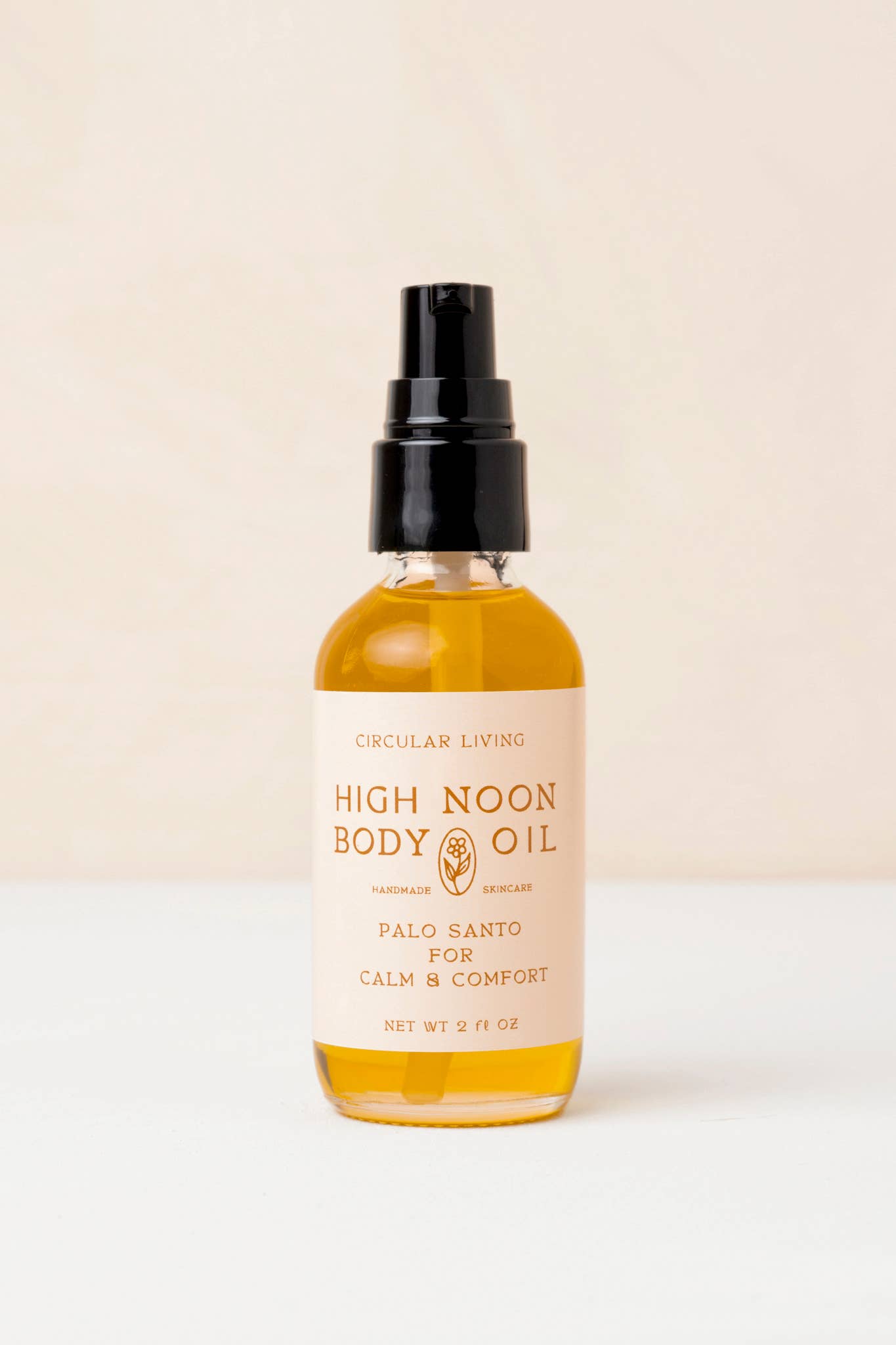 High Noon Body Oil Reusable Pump Top 4 fl oz | Palo Santo