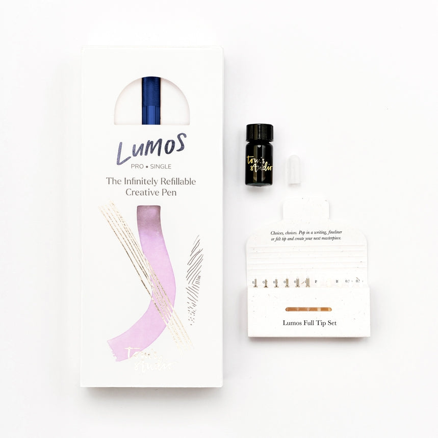 Lumos Pro Single | Refillable Multi-Tip Pen | Midnight
