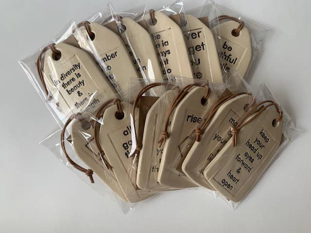 the time is always right... | Ceramic Quote Tag