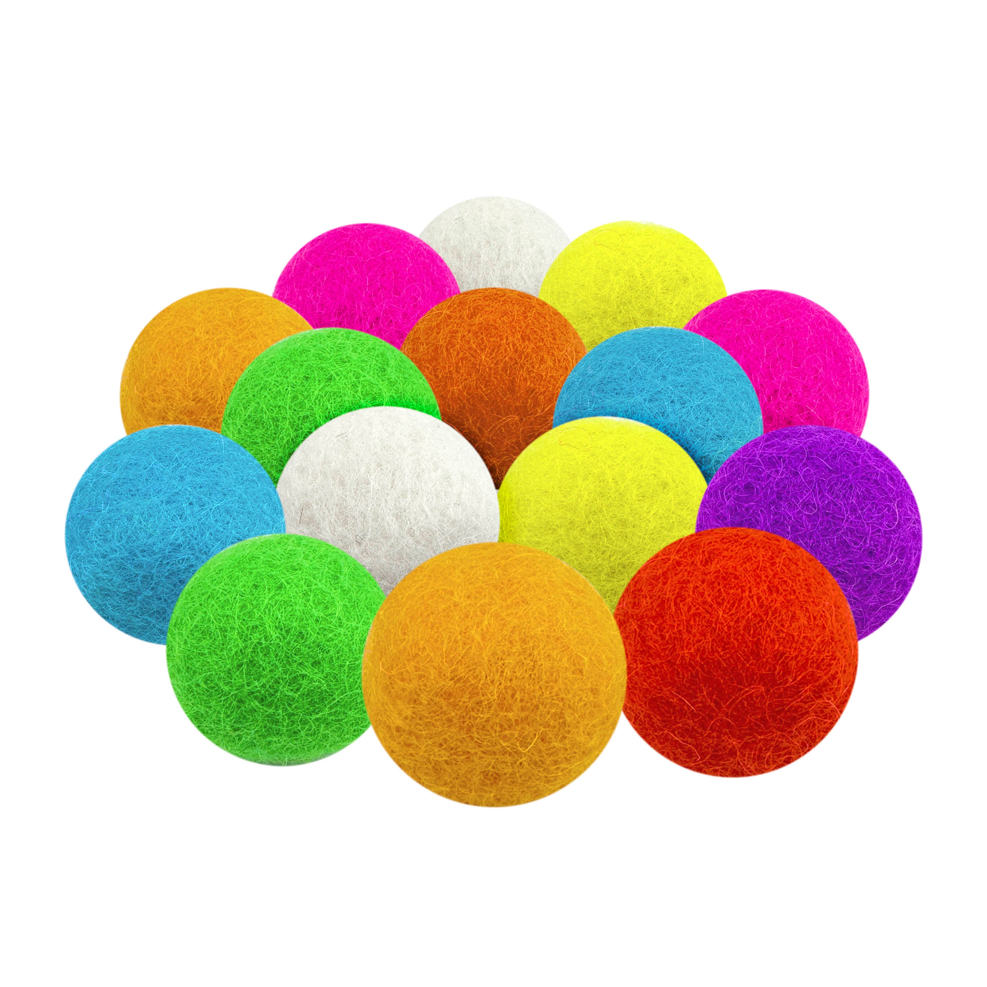 50 Felt Ball Slingshots Ammo Jar