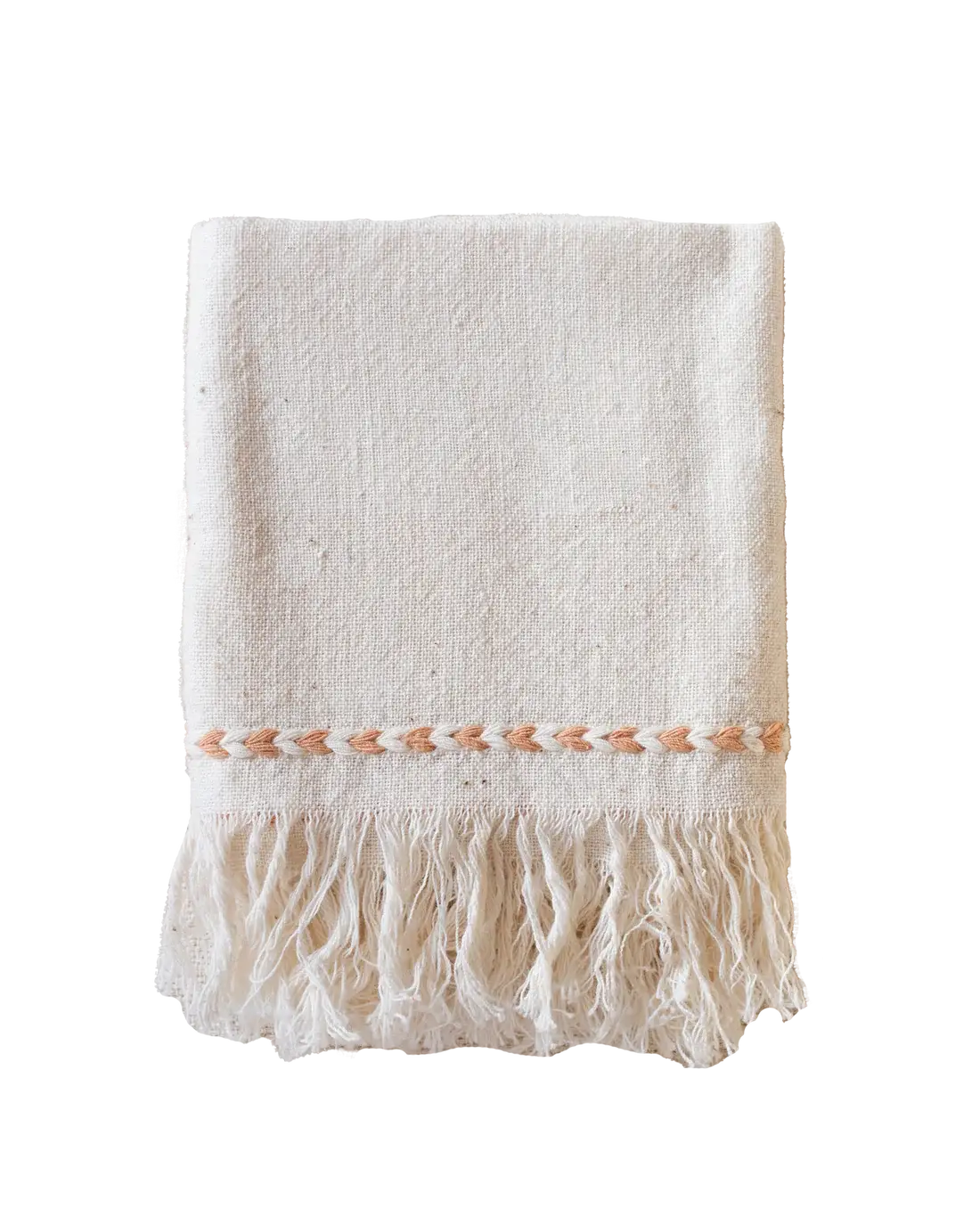 Braid Detail Hand Woven Cotton Napkin Set | Tan