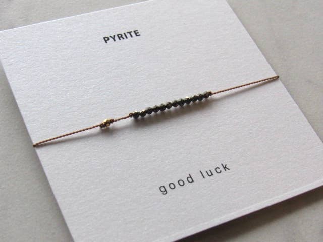 Pyrite and Gold Bracelet | Good Luck