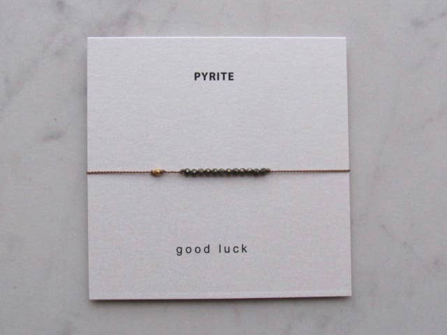 Pyrite and Gold Bracelet | Good Luck