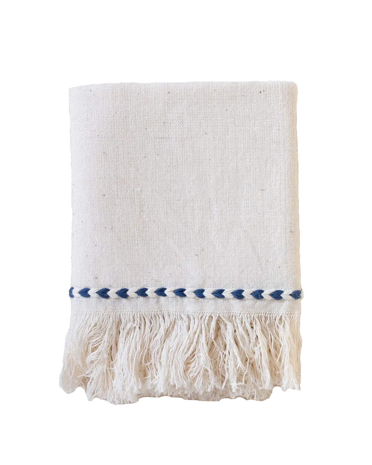 Braid Detail Hand Woven Cotton Napkin Set | Chambray