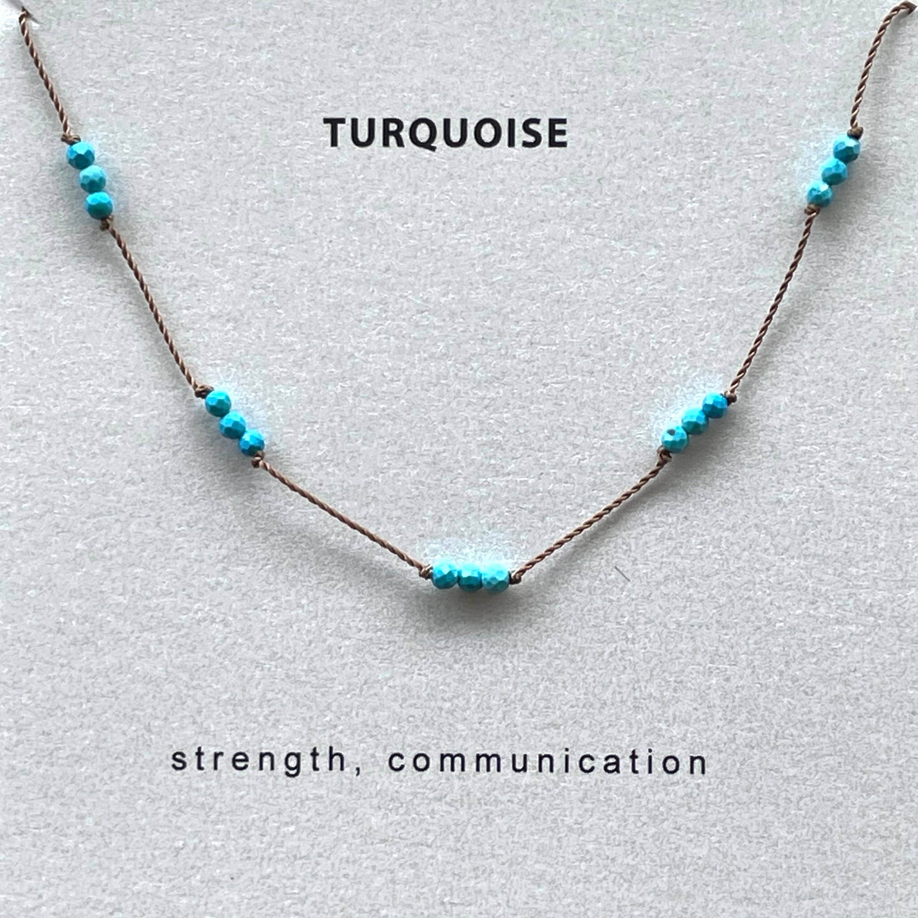 Turquoise Knotted Necklace | Strength