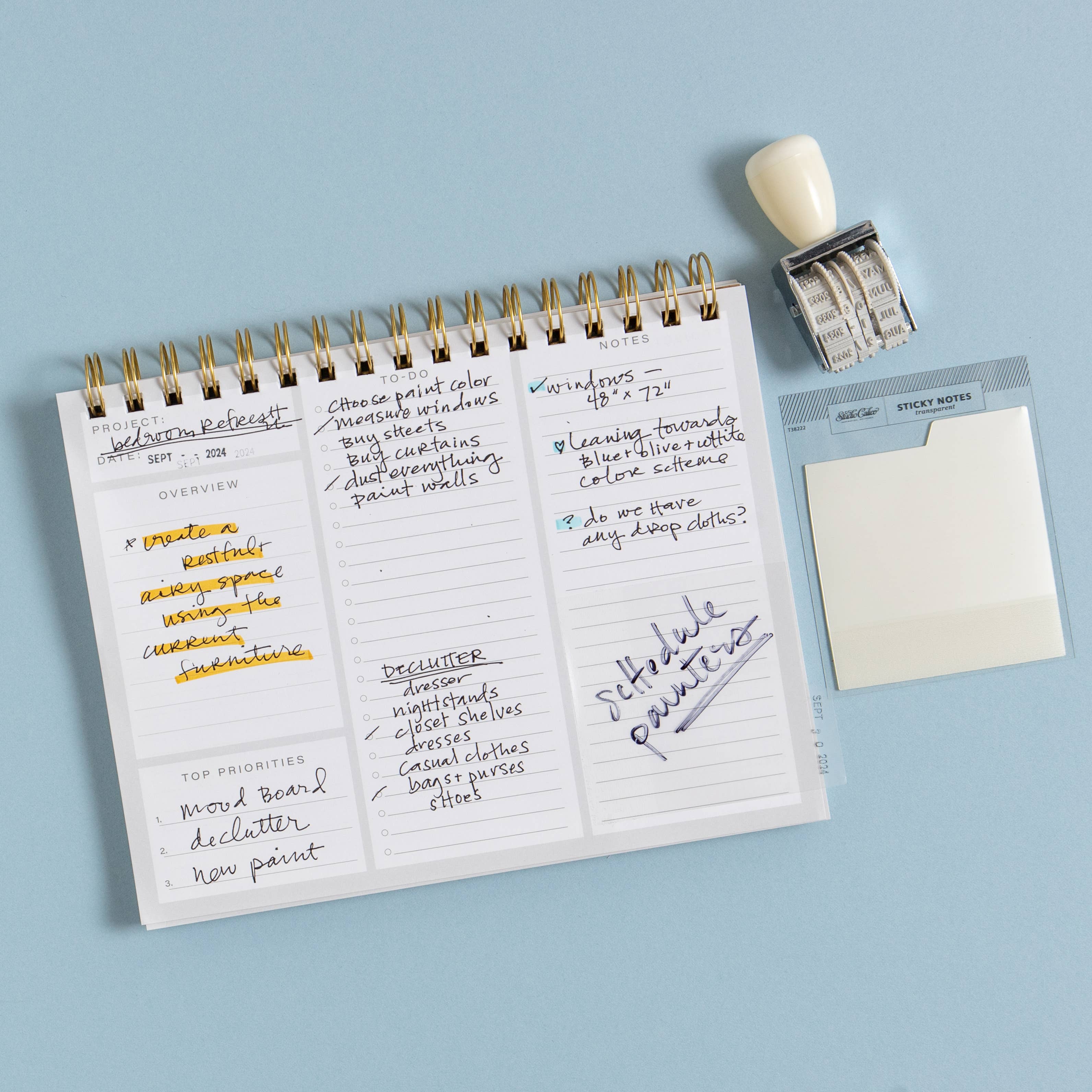 Tabbed Transparent Sticky Notes | Clear