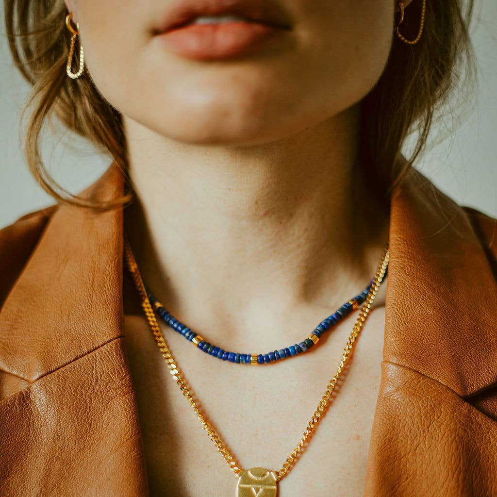 Gaia Necklace | Lapis & Gold Vermeil