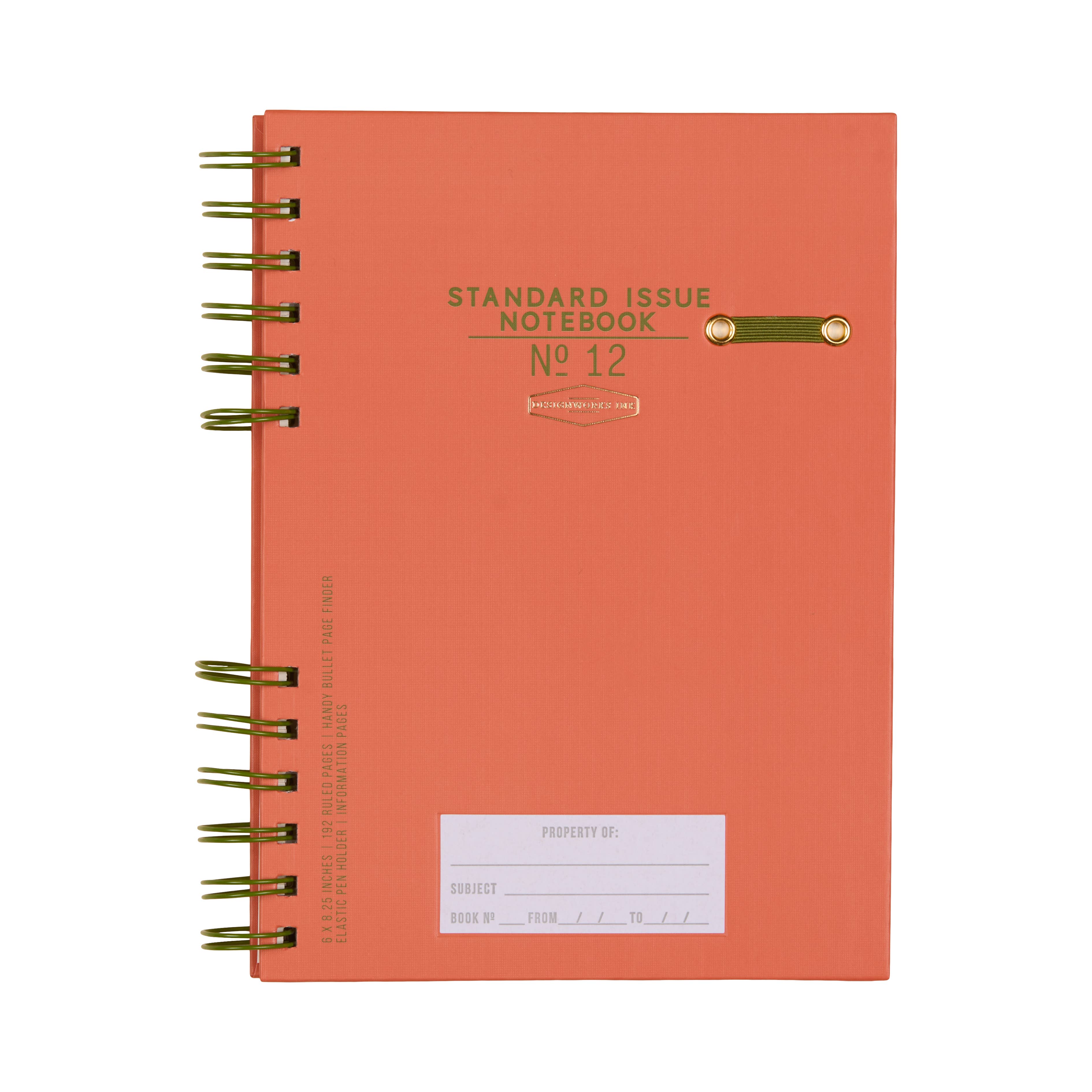Standard Issue Planner Notebook No. 12 | Army Green + Chili