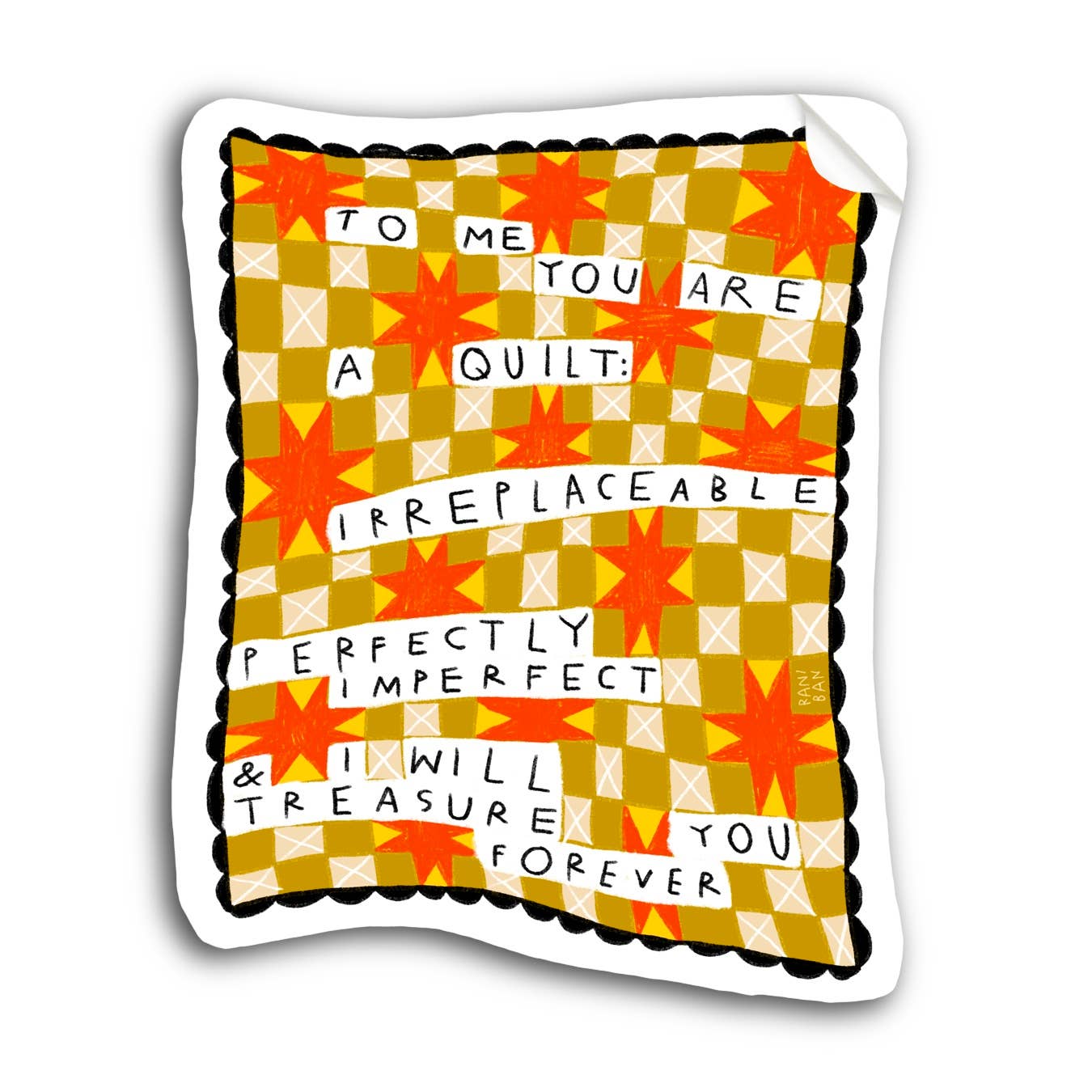 I WILL TREASURE YOU FOREVER QUILT | Sticker