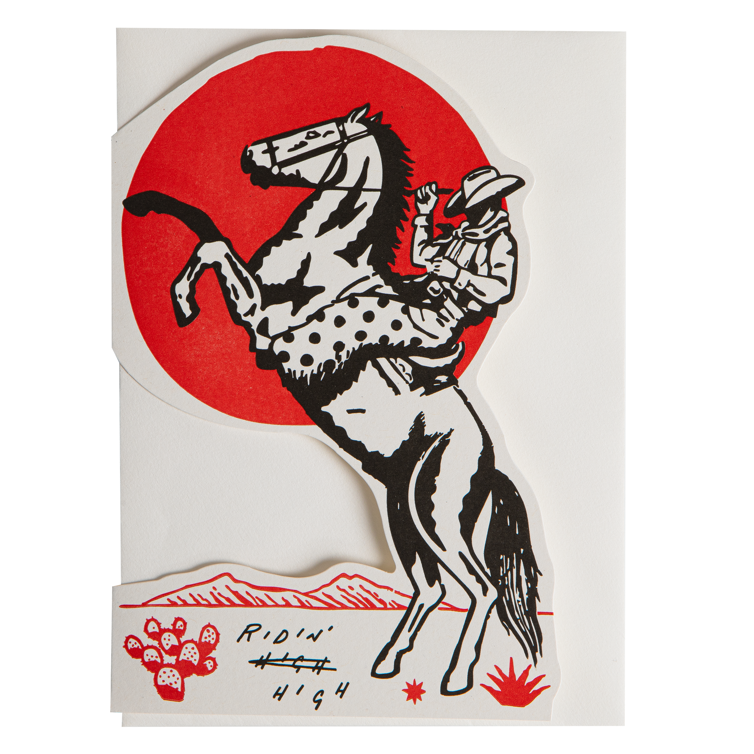 Ridin' High Saint No | Cut-Out Greeting Card