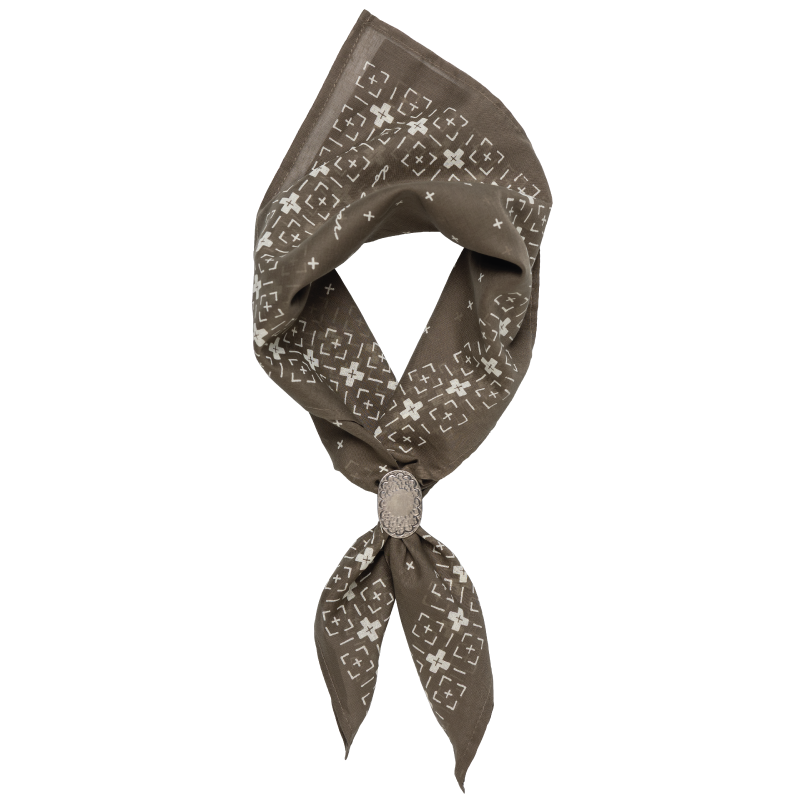 Cotton Voile Bandana – “Feel The Fear,Do It Anyway" - black