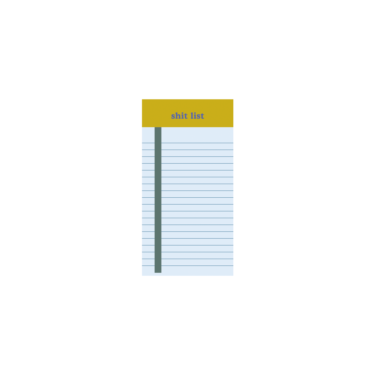 Colorblock Tearaway Notepad | Shit List