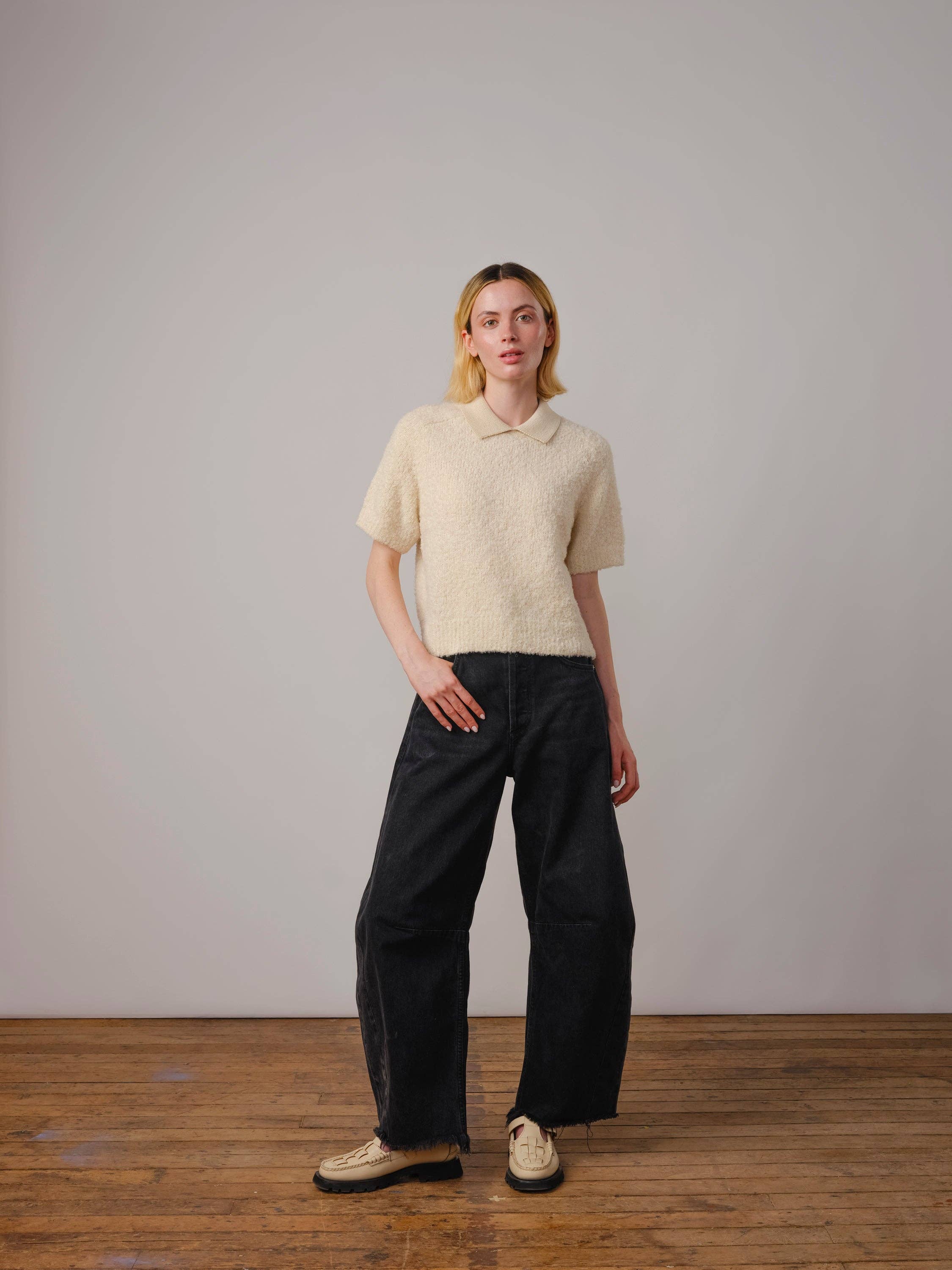 Ramona Bouclé Polo | Calcite