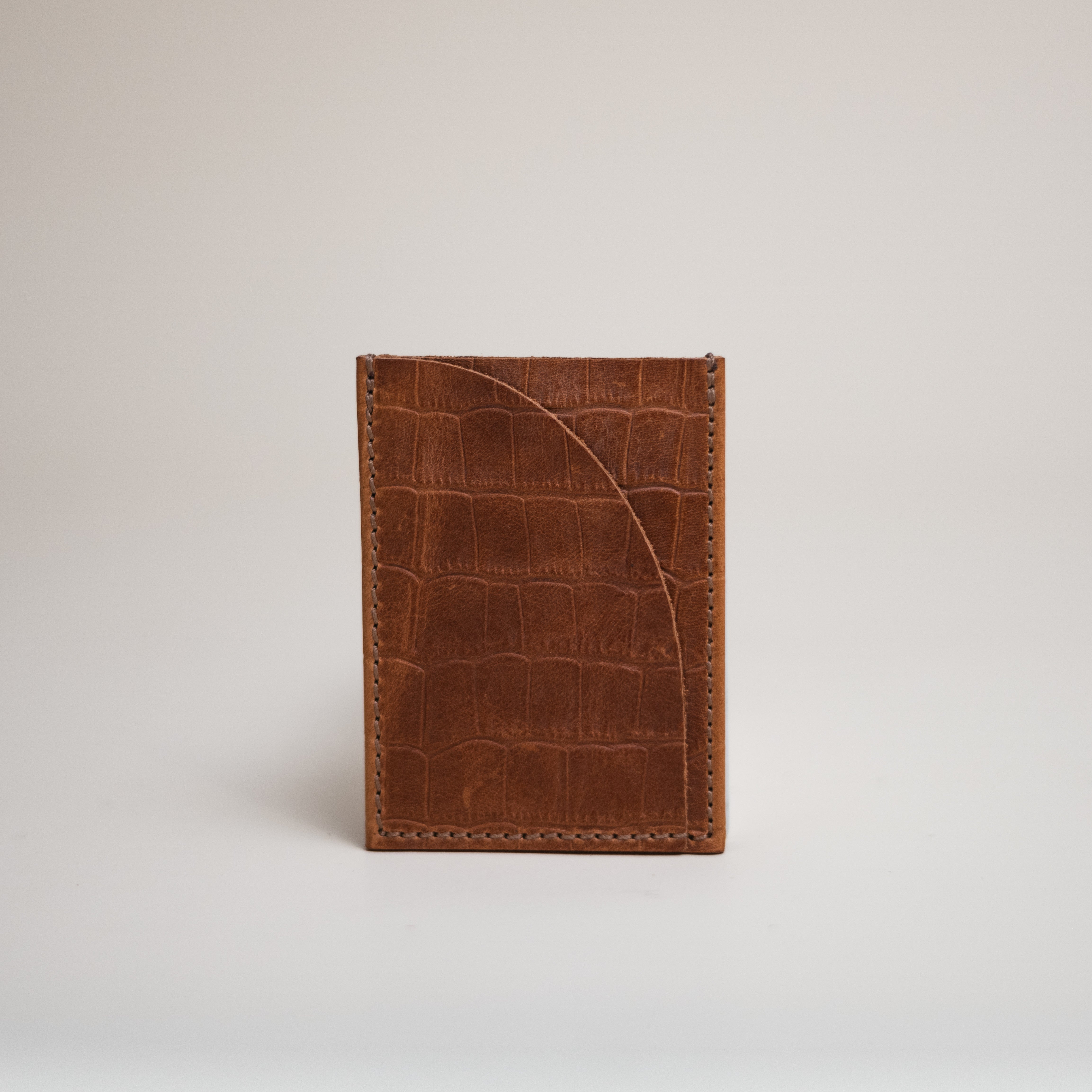 Card Wallet | Luxe Whiskey Croc