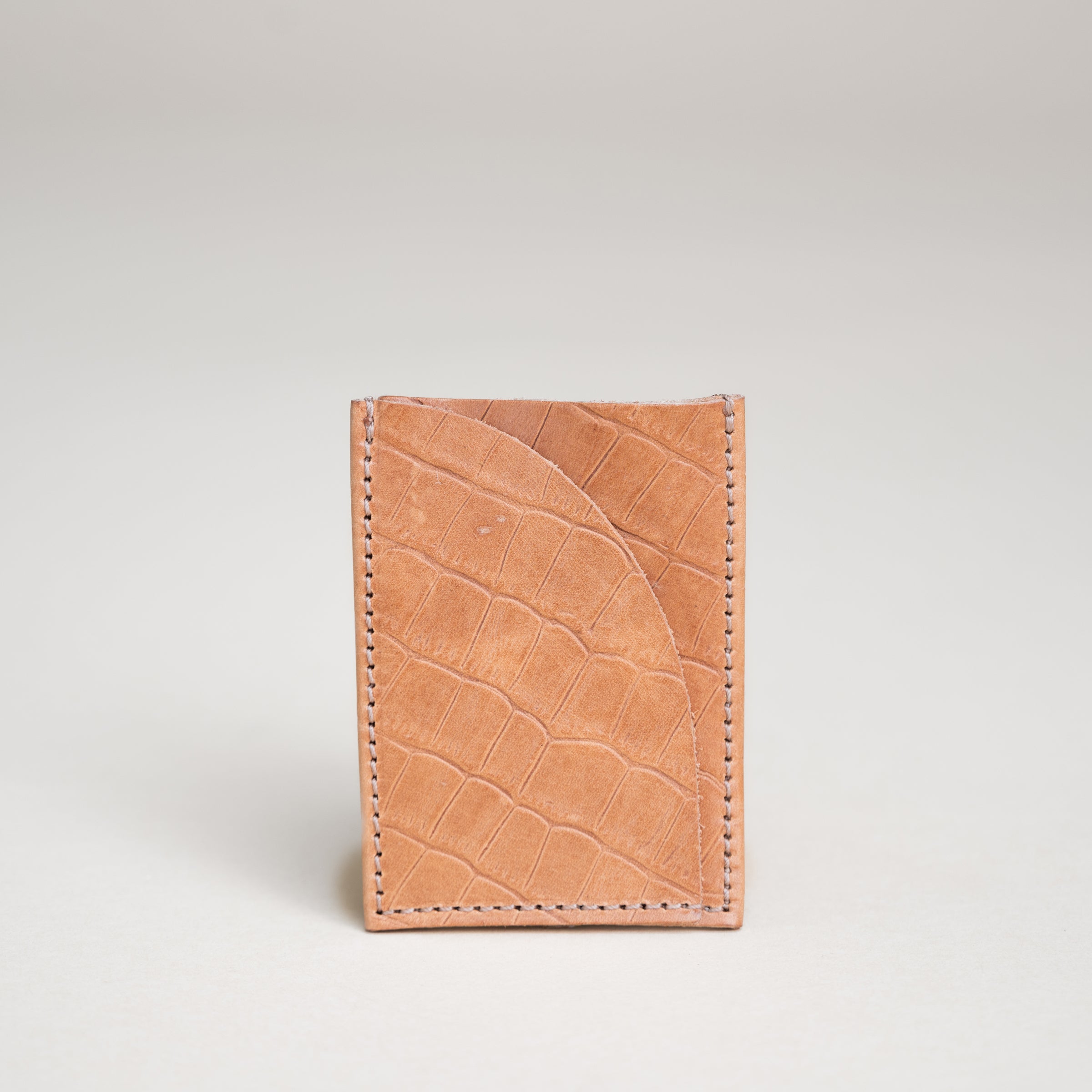 Card Wallet | Luxe Natural Croc