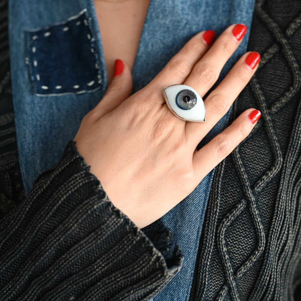 Sterling Silver Eye Ring | 8/9