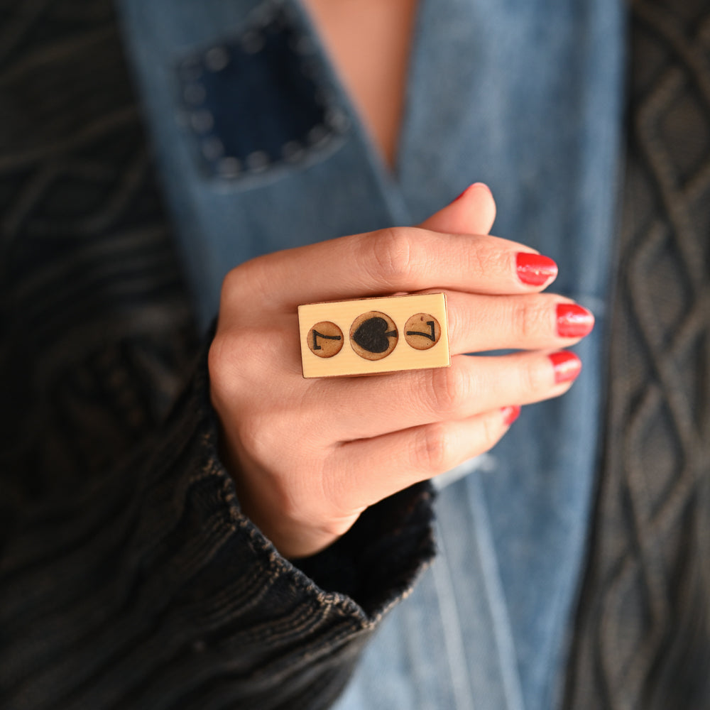 Brass 7 Spade Ring | 8/9