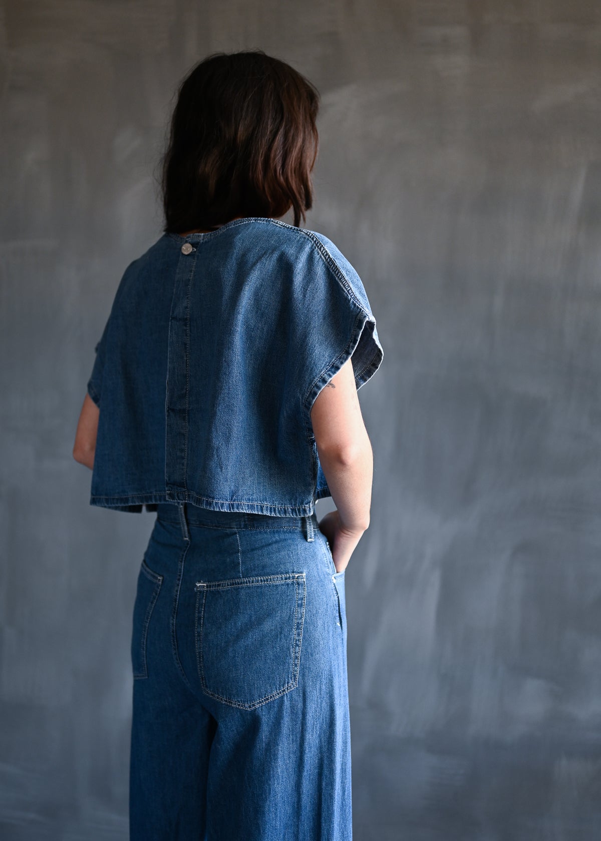 Aire Denim T-Shirt | Spring Mist