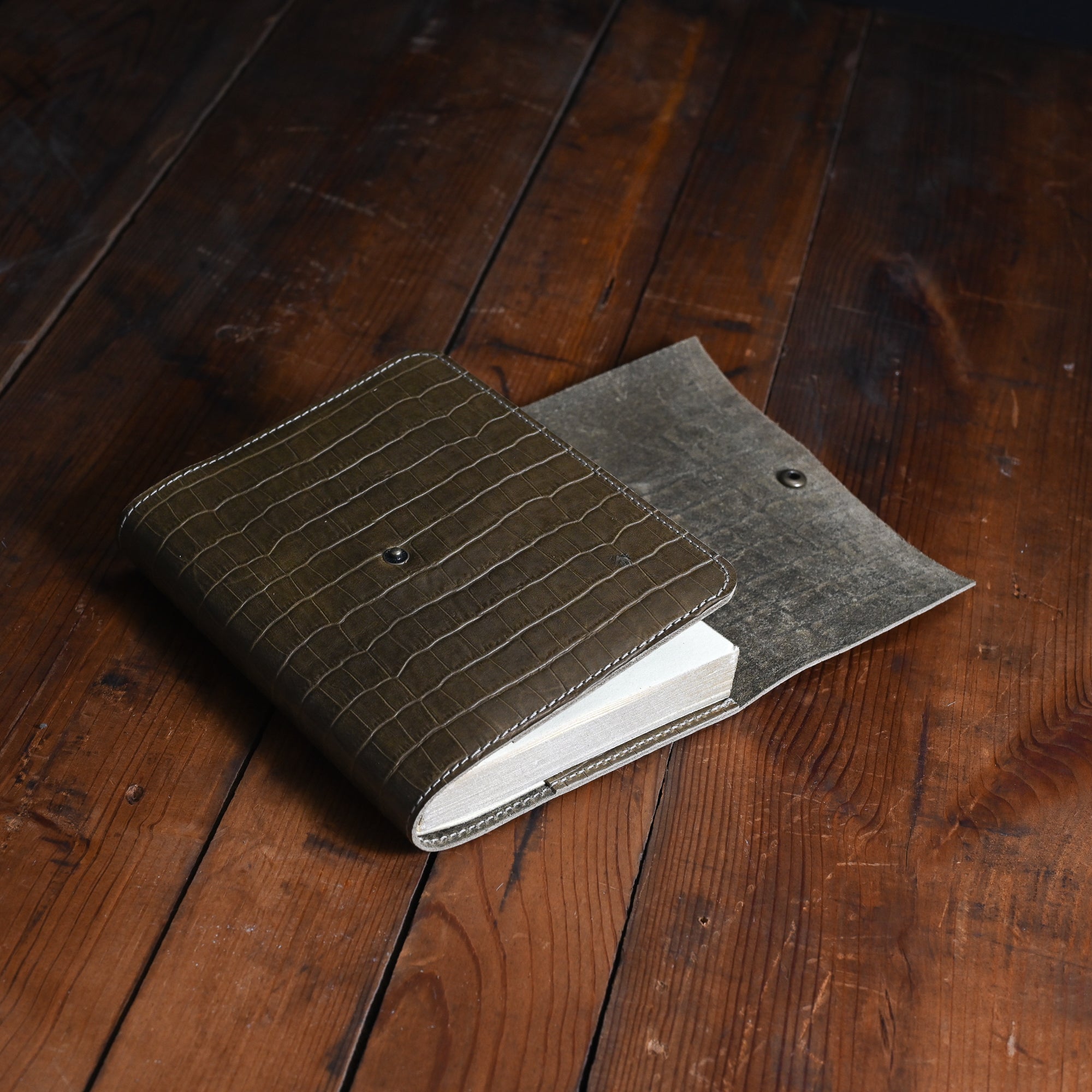 Softbound Artisan Journal | Luxe Olive Croc