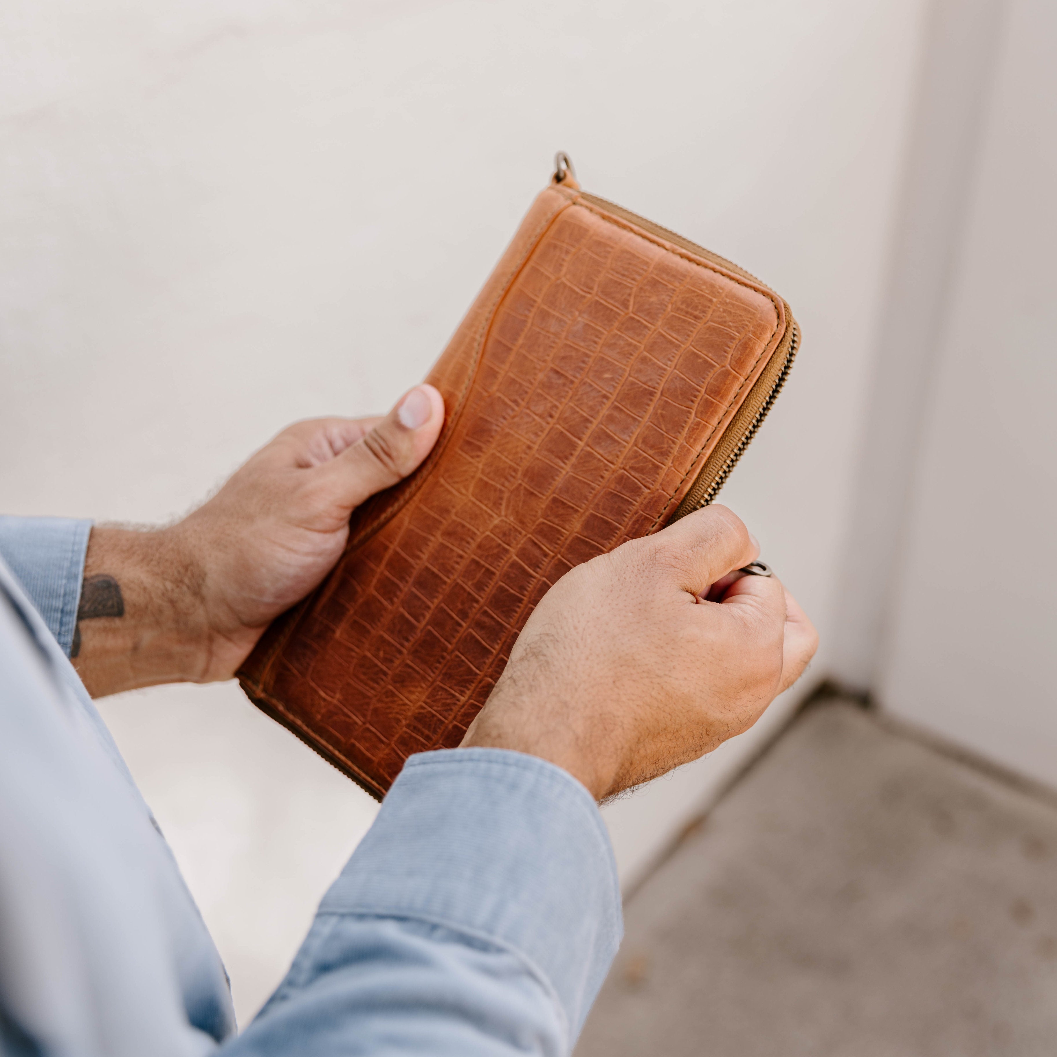 Passport Case | Luxe Caramel Croc