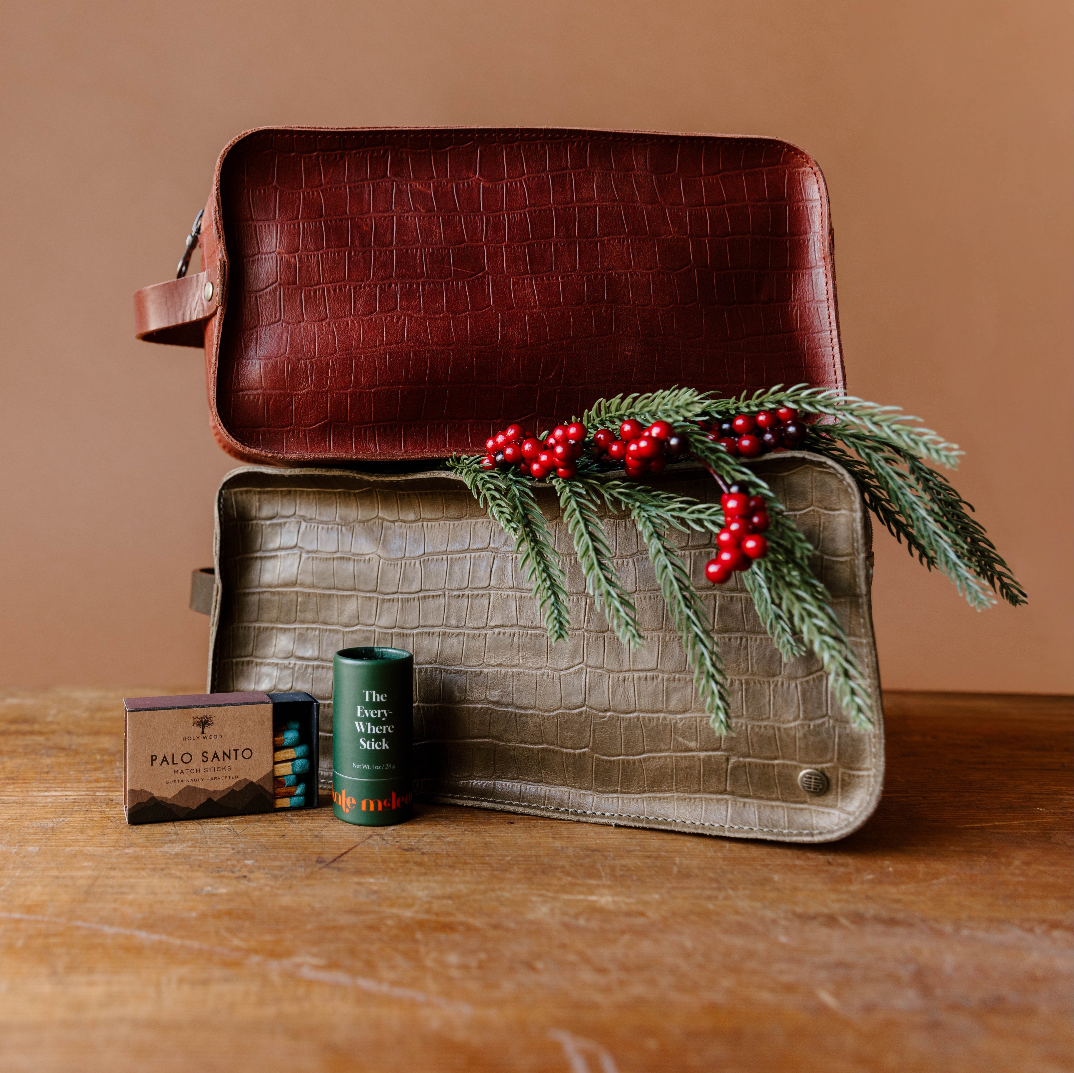 Dopp Kit | Luxe Cognac Croc