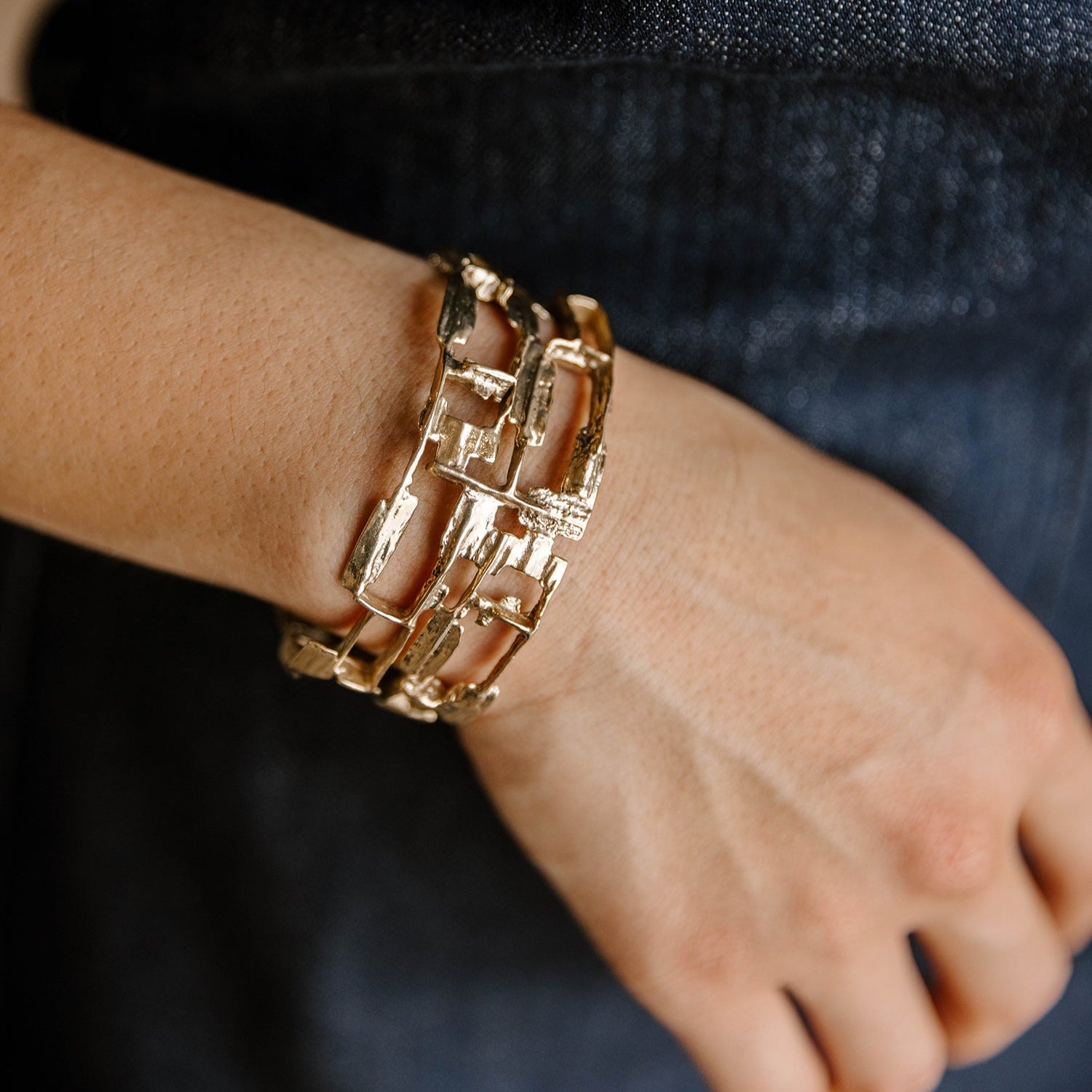 Alata Structure Cuff | Brass