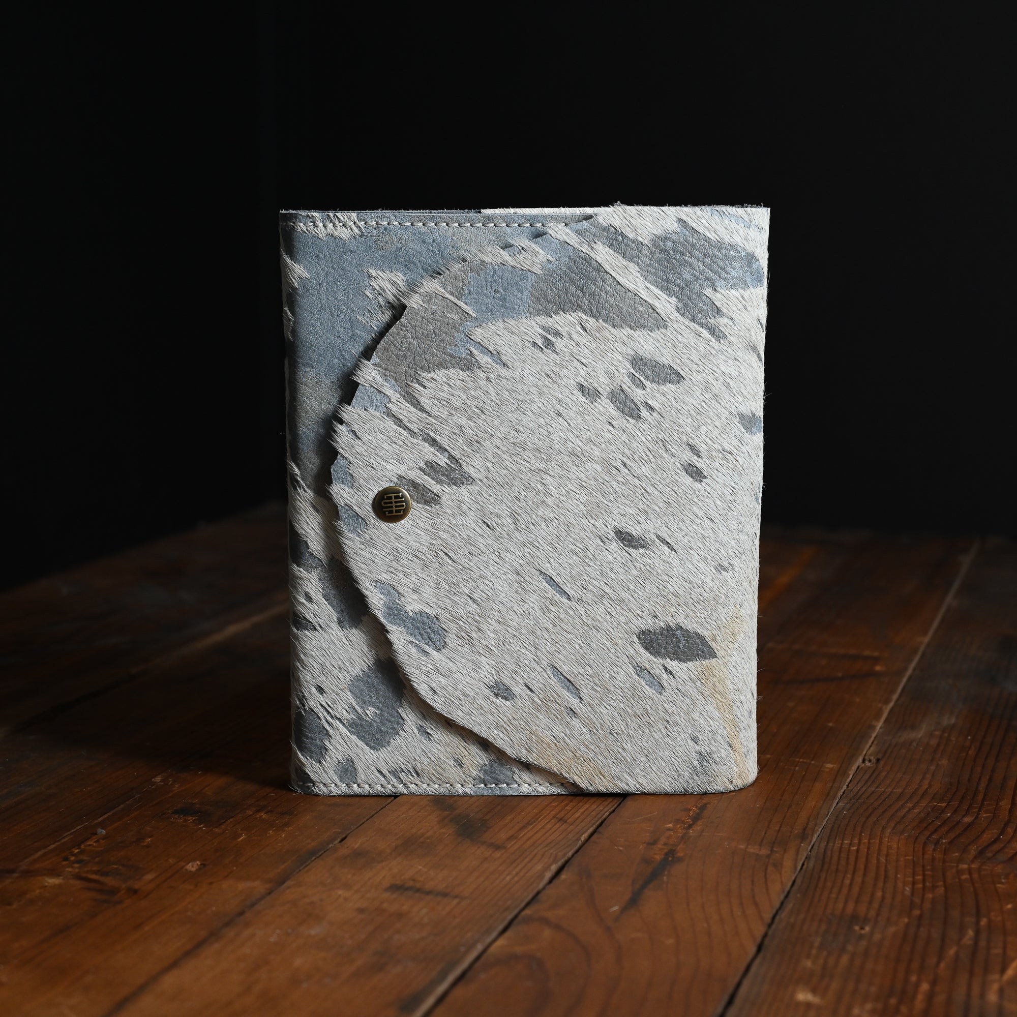 Softbound Artisan Journal | Slate Distressed Champagne Hair Hide