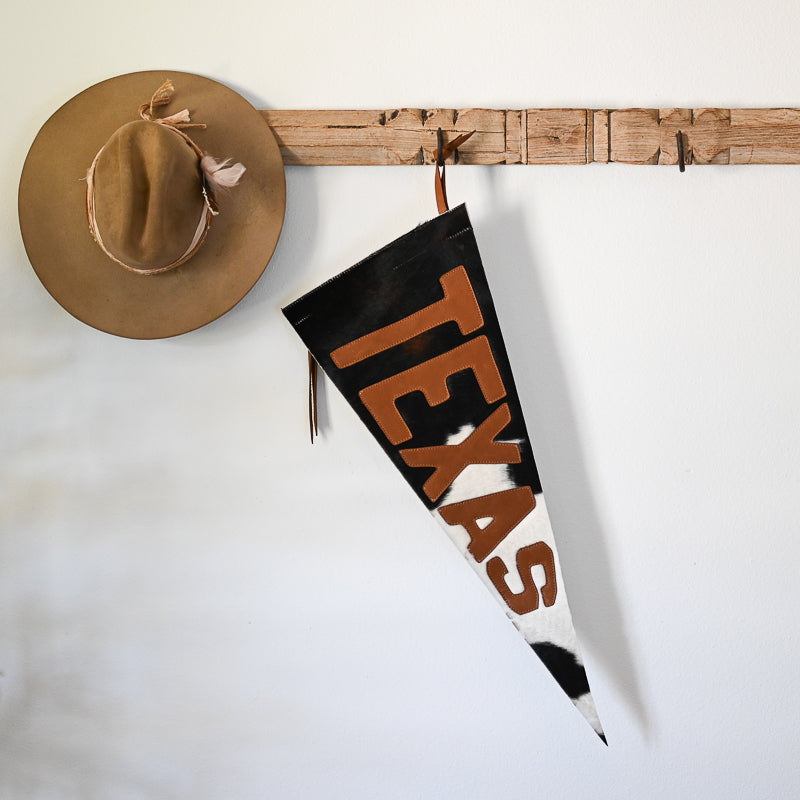 Texas Block Pennant | Cafe Ombre Hair Hide