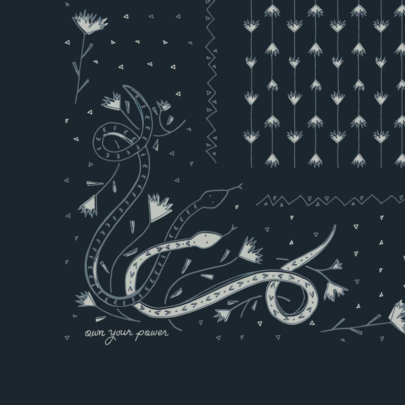 Own Your Power | Cotton Voile Bandana | Midnight
