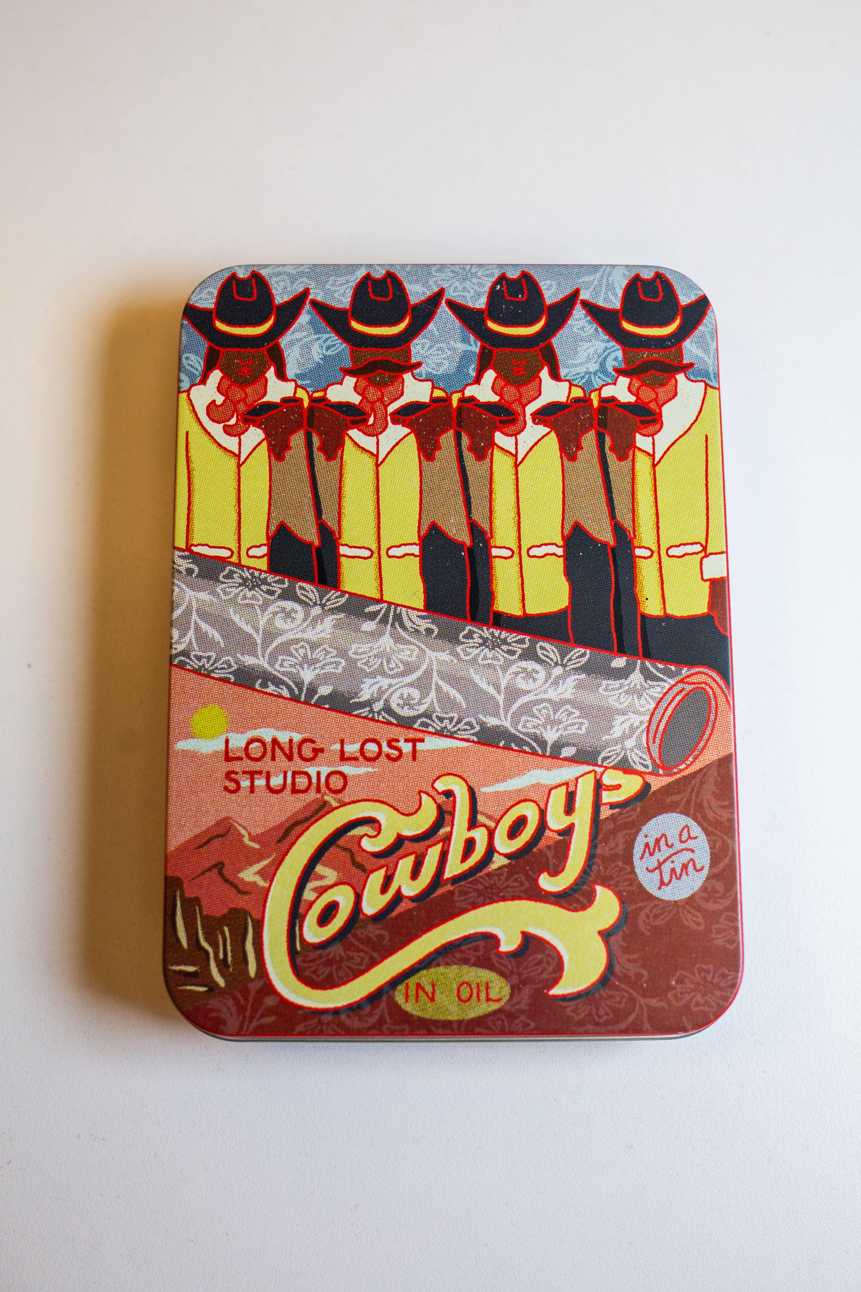 Cowboys in a Tin Playing Cards Set