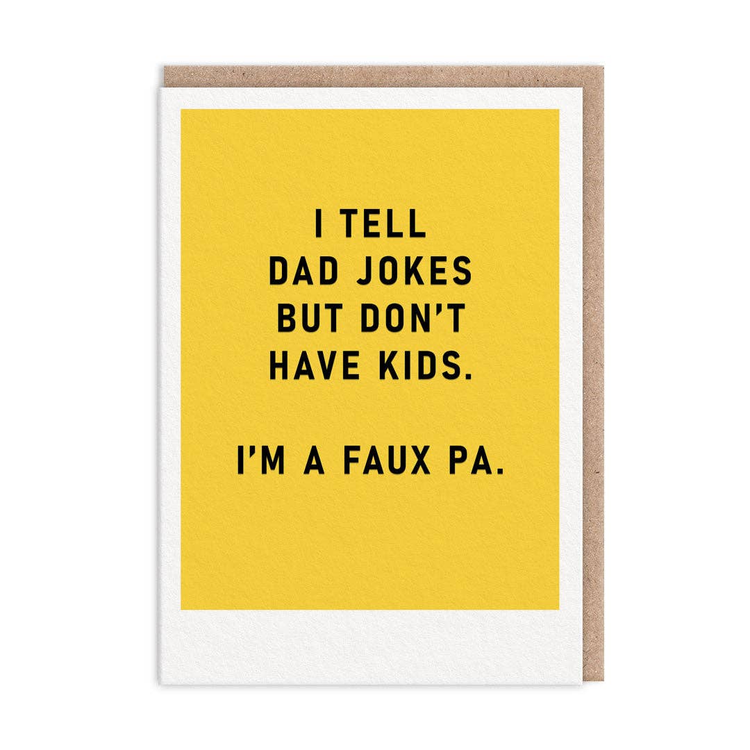 Dad Joke / Faux Pa