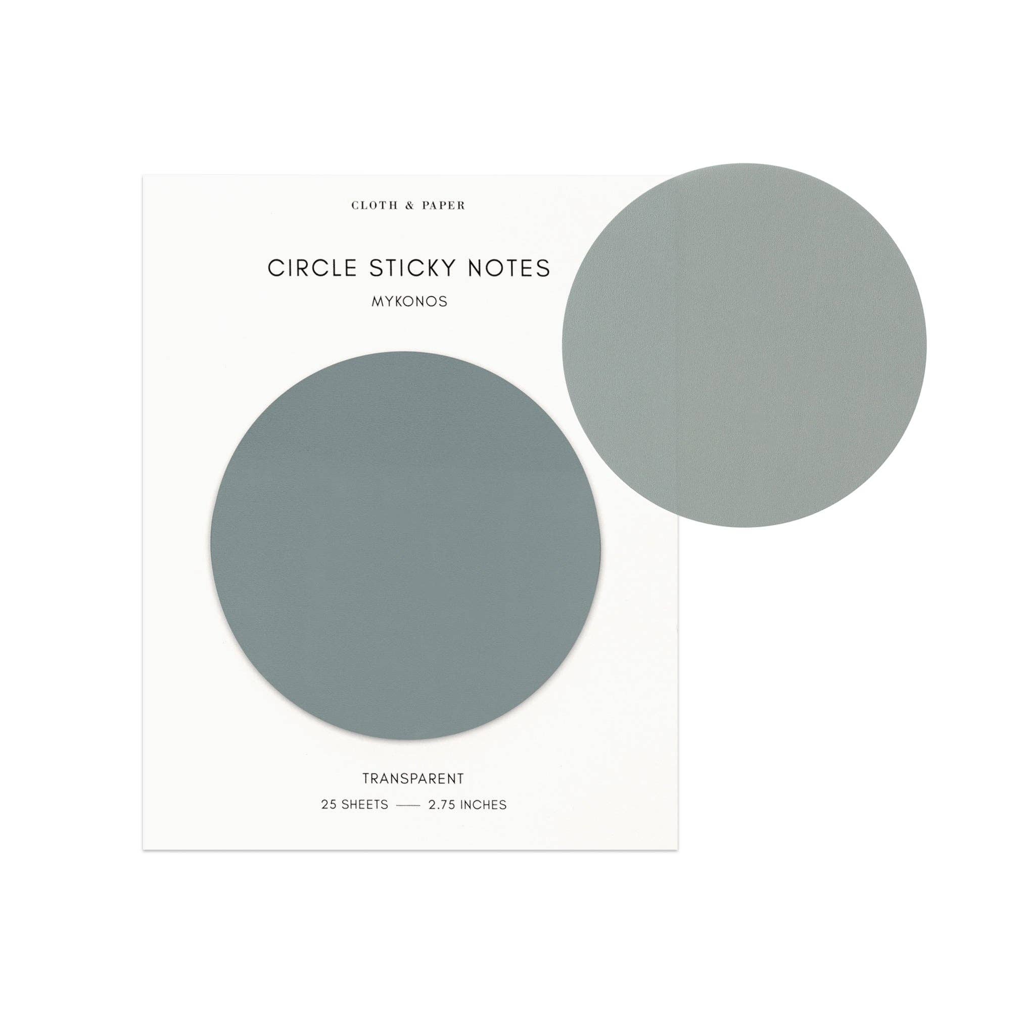 Transparent Circle Sticky Notes | Mykonos