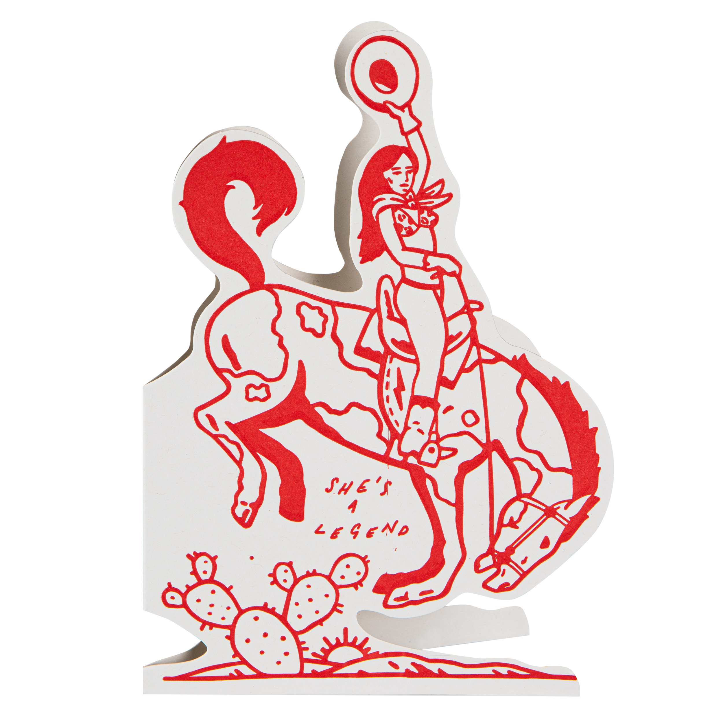 She's A Legend Saint No | Cut-Out Greeting Card