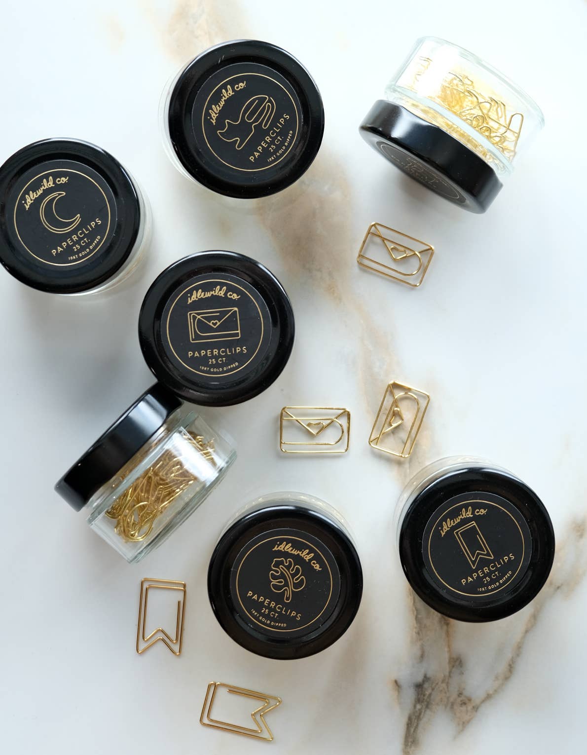 Paper Clips (Jar of 25) | Gold Plated Hand