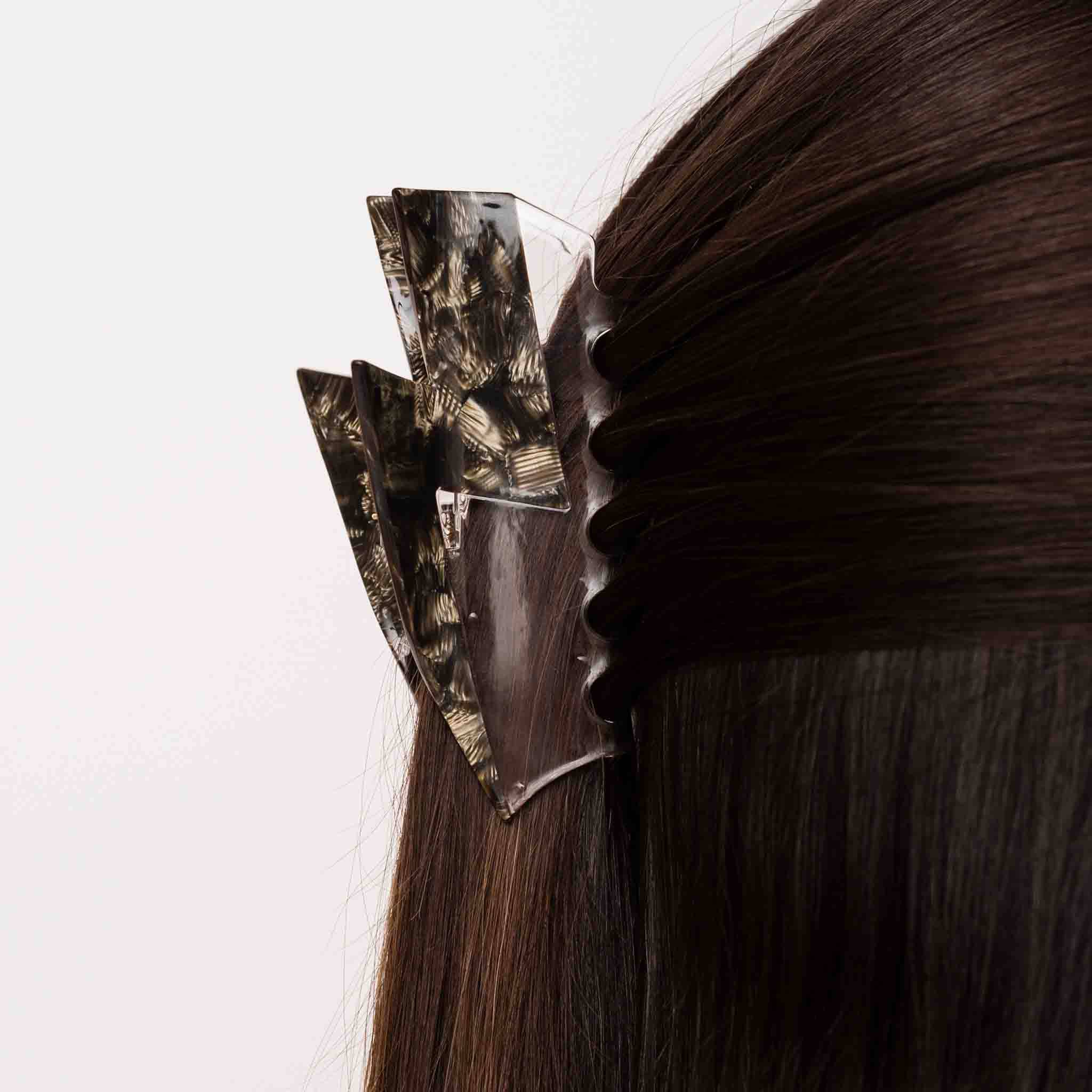 Handmade Lightning Bolt Acetate Hair Claw Clip