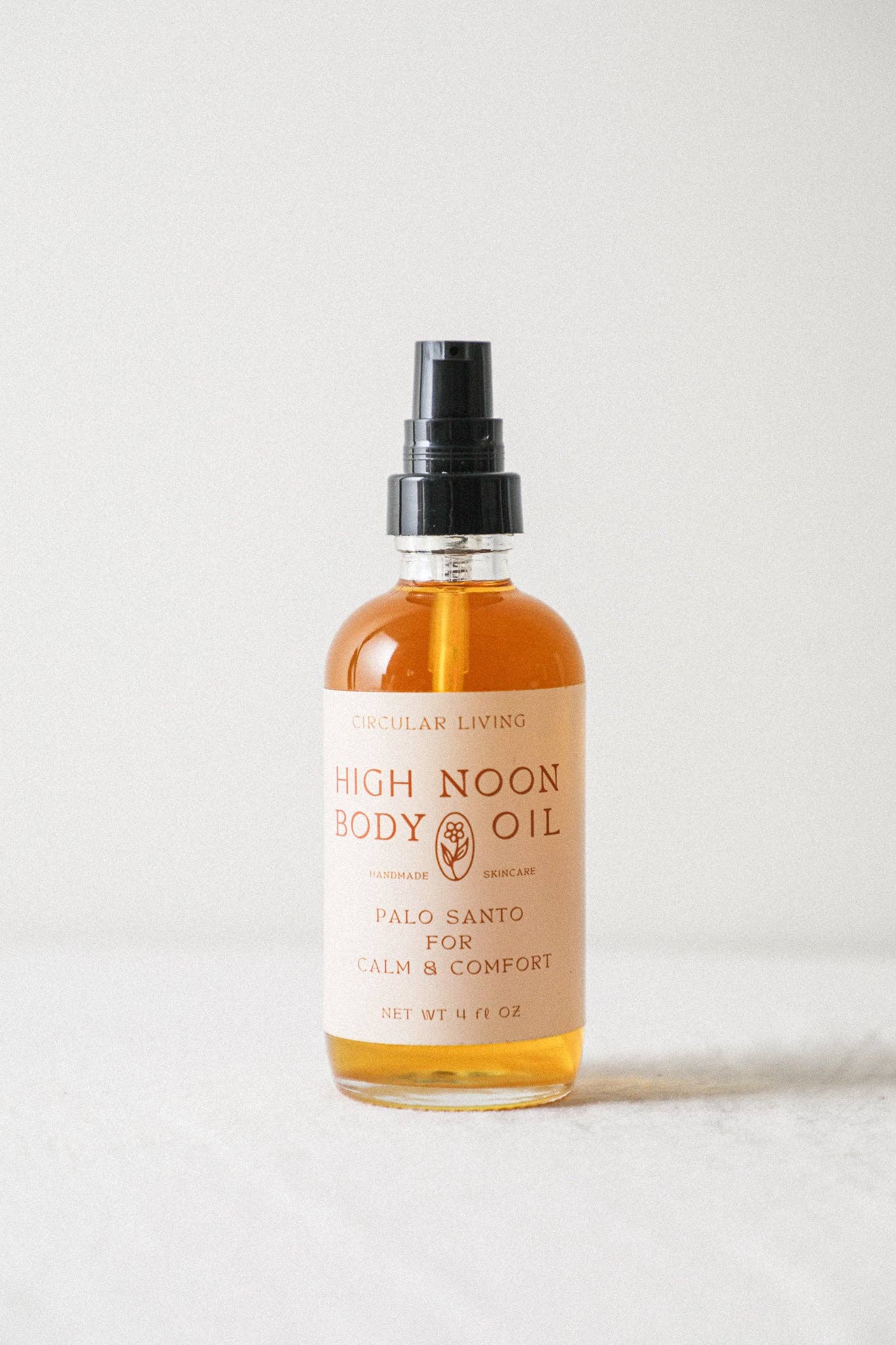 High Noon Body Oil Reusable Pump Top 4 fl oz | Palo Santo