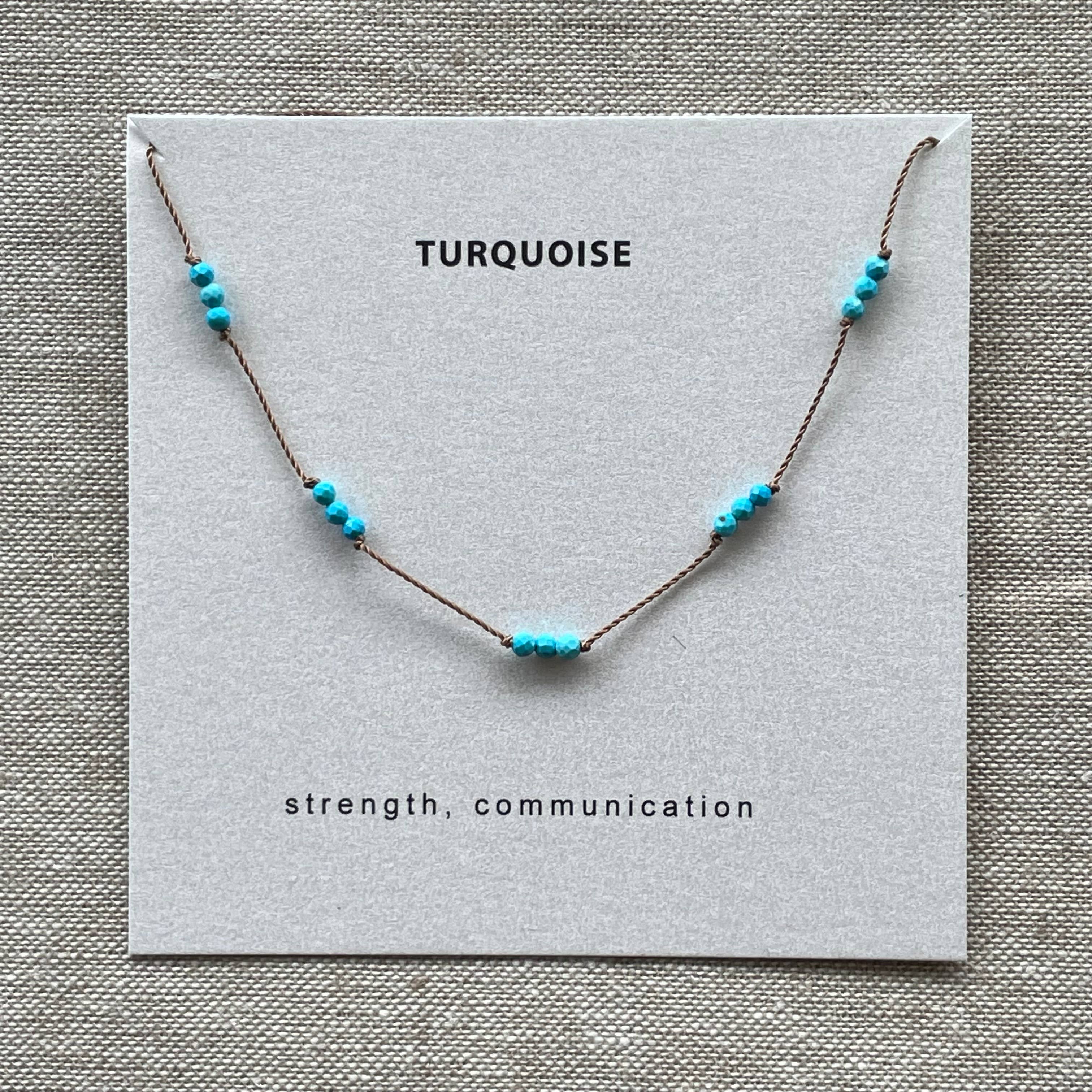 Turquoise Knotted Necklace | Strength