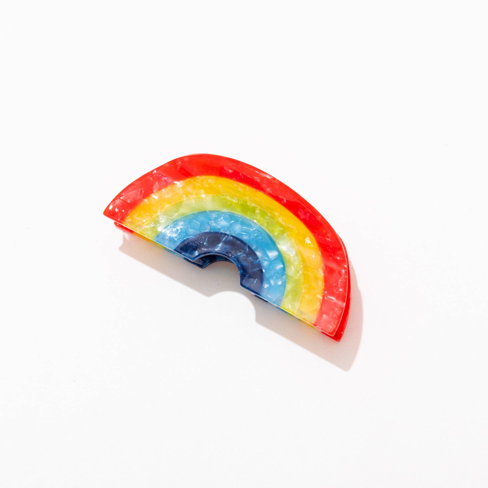 Handmade Rainbow Cellulose Acetate Hair Claw Clip