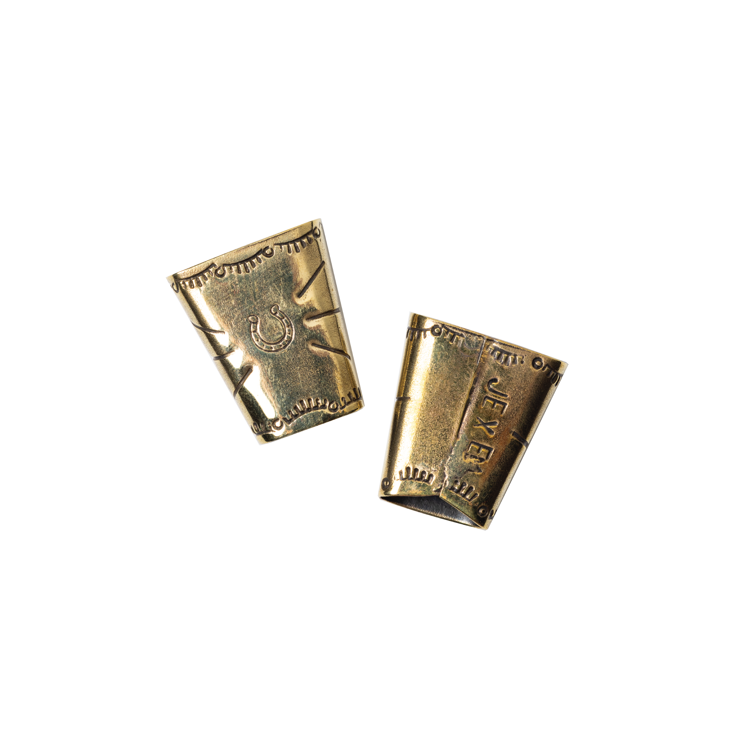 Handmade in USA brass bandana slide - bolo