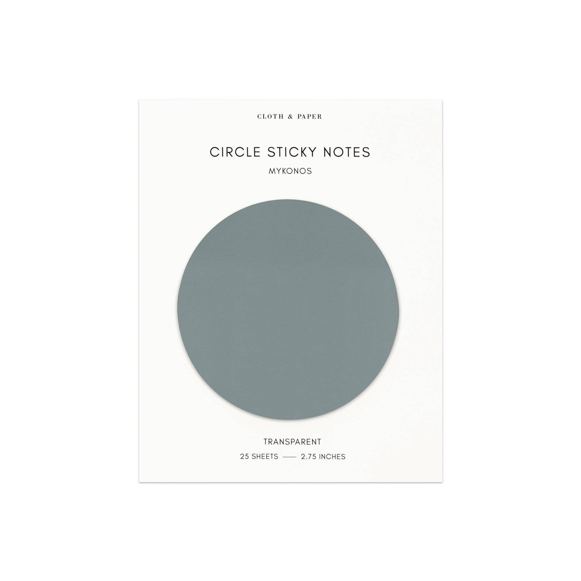 Transparent Circle Sticky Notes | Mykonos