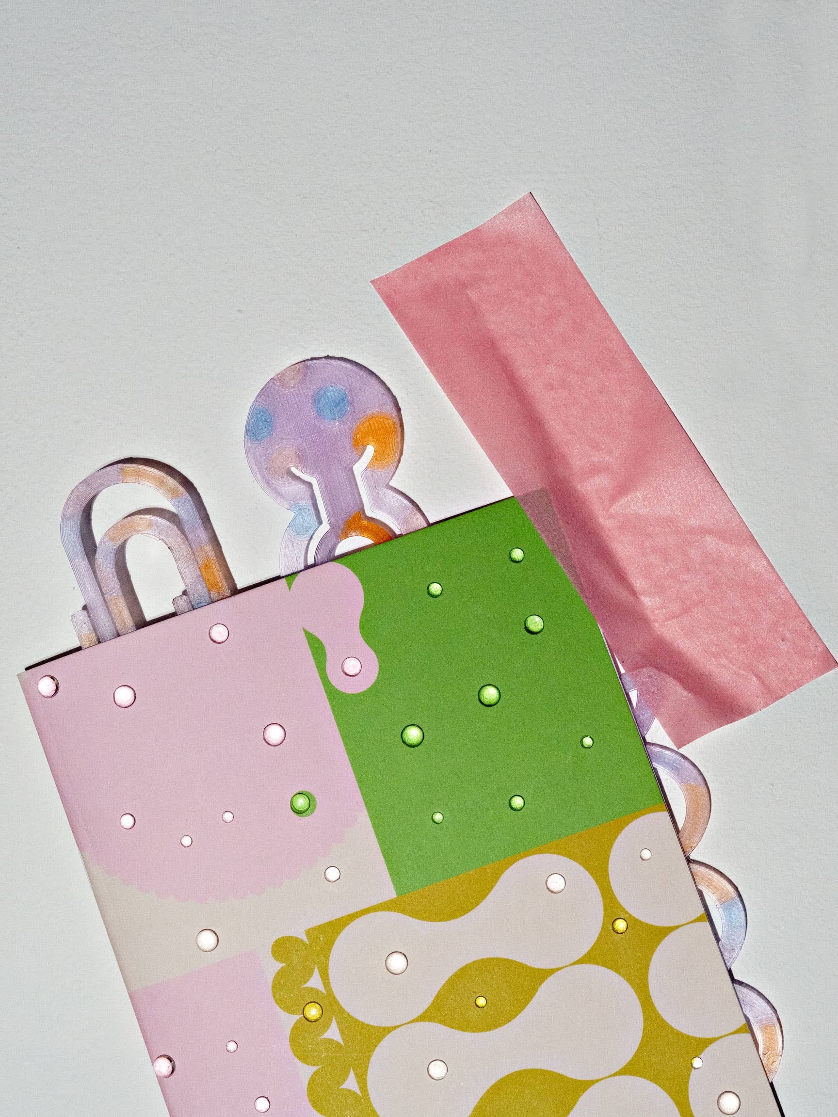 Paperclip 3D Printed Bookmark | Translucent Multicolour