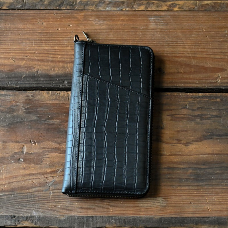 Passport Case | Luxe Black Croc