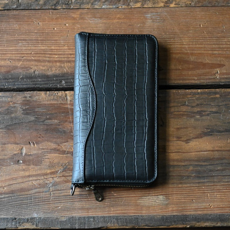 Passport Case | Luxe Black Croc