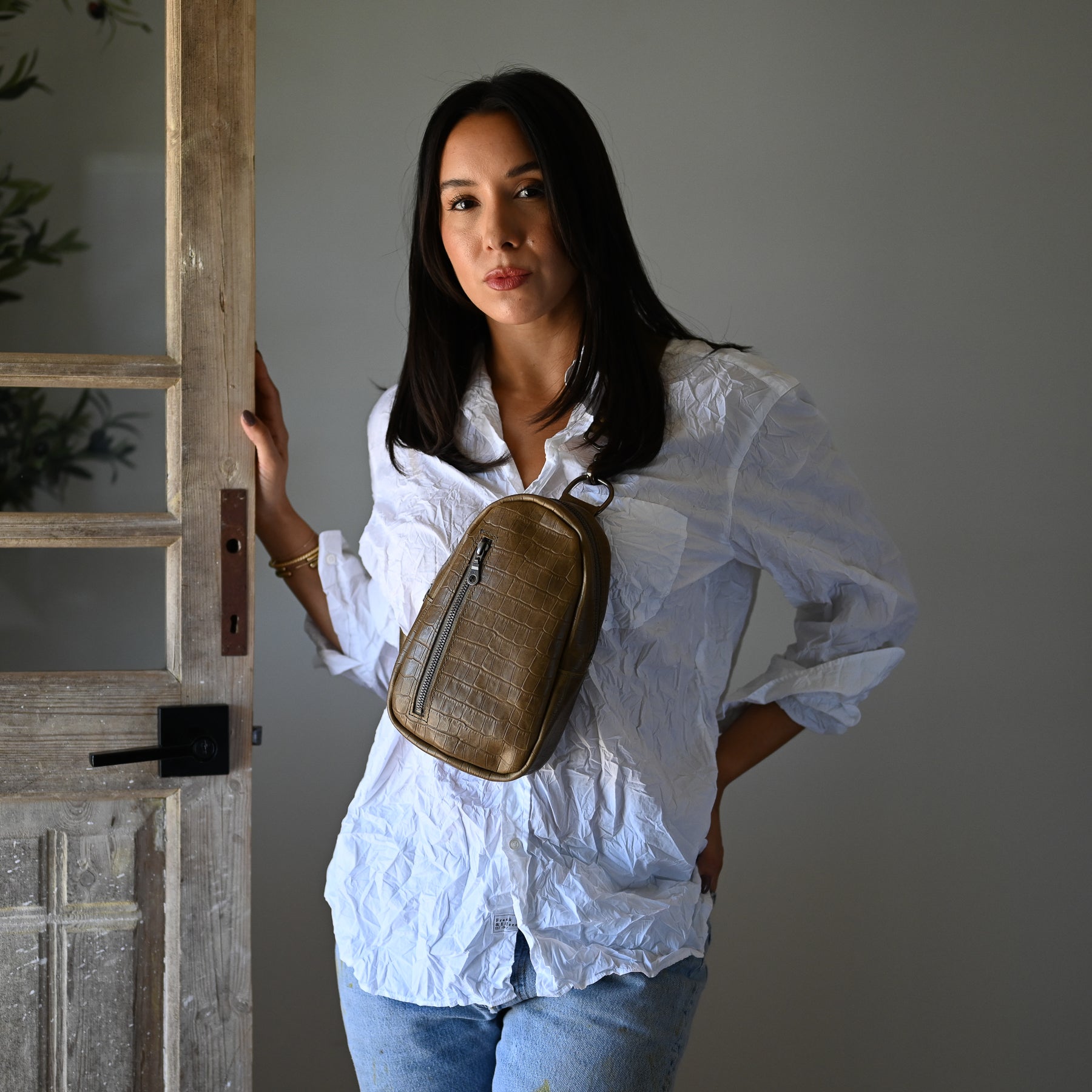 York | Luxe Olive Croc