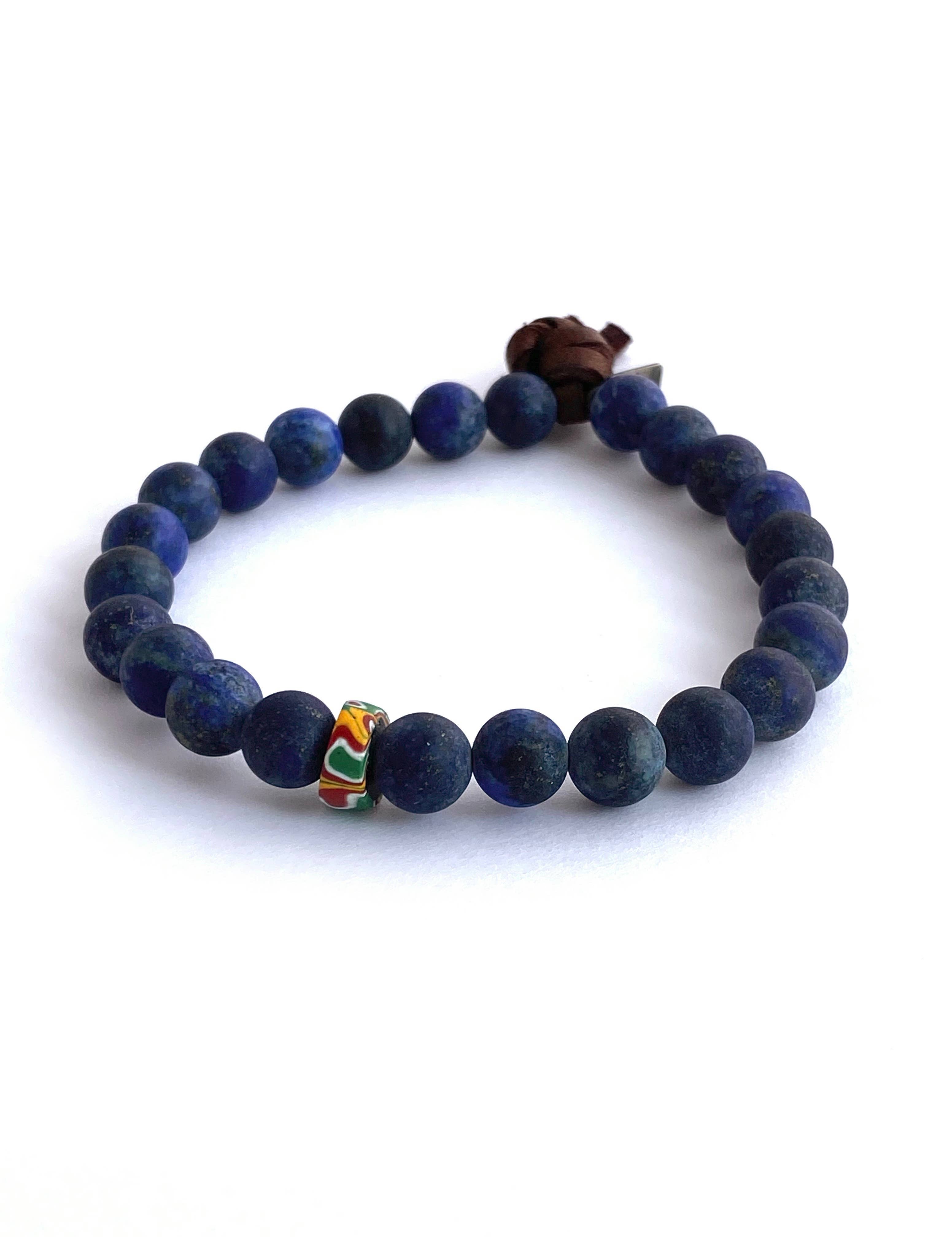 Lapis Men's Stretch Bracelet