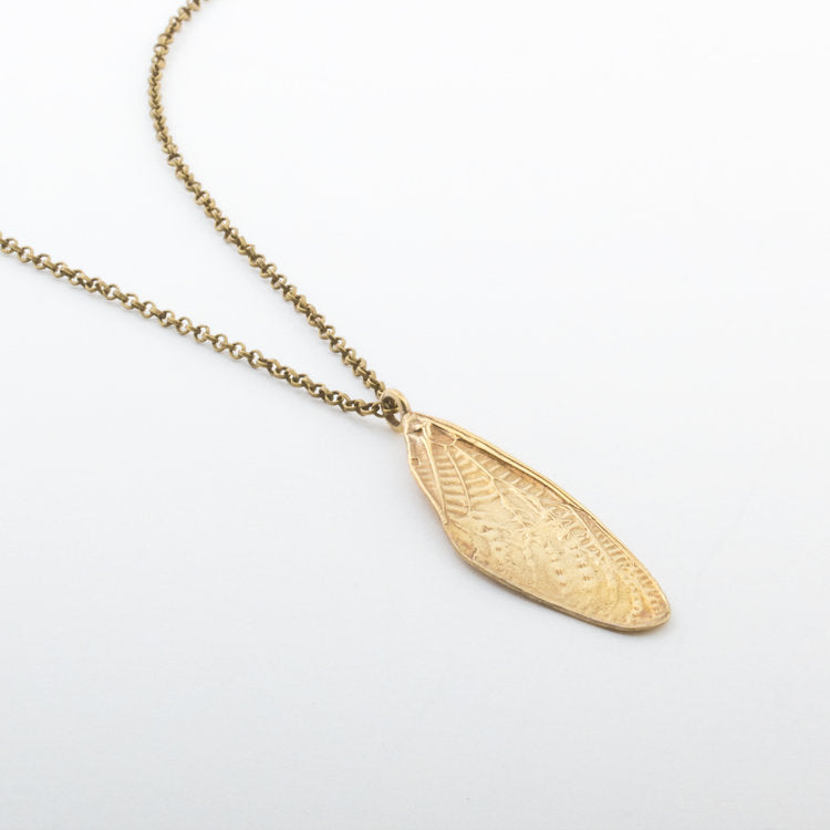 Tymbal Cicada Wing Necklace