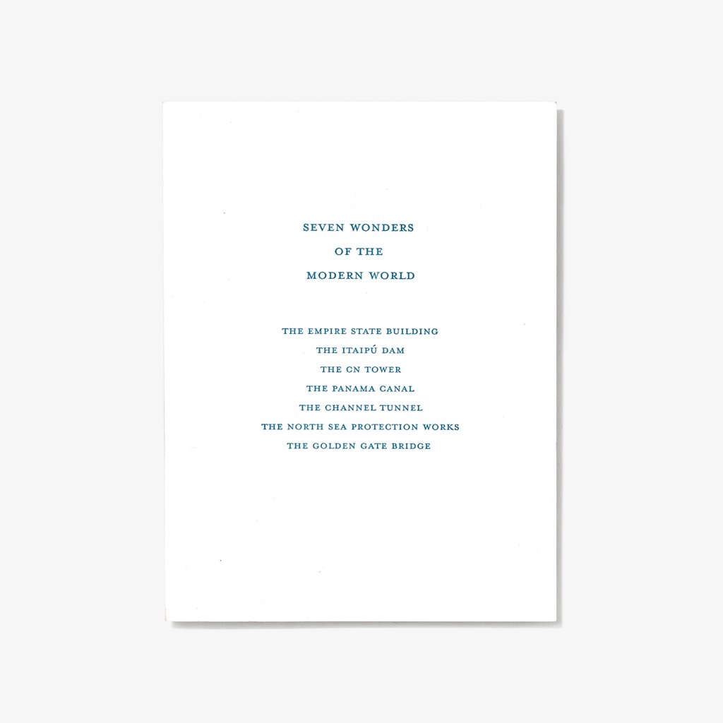 Modern Wonders | Letterpress Card