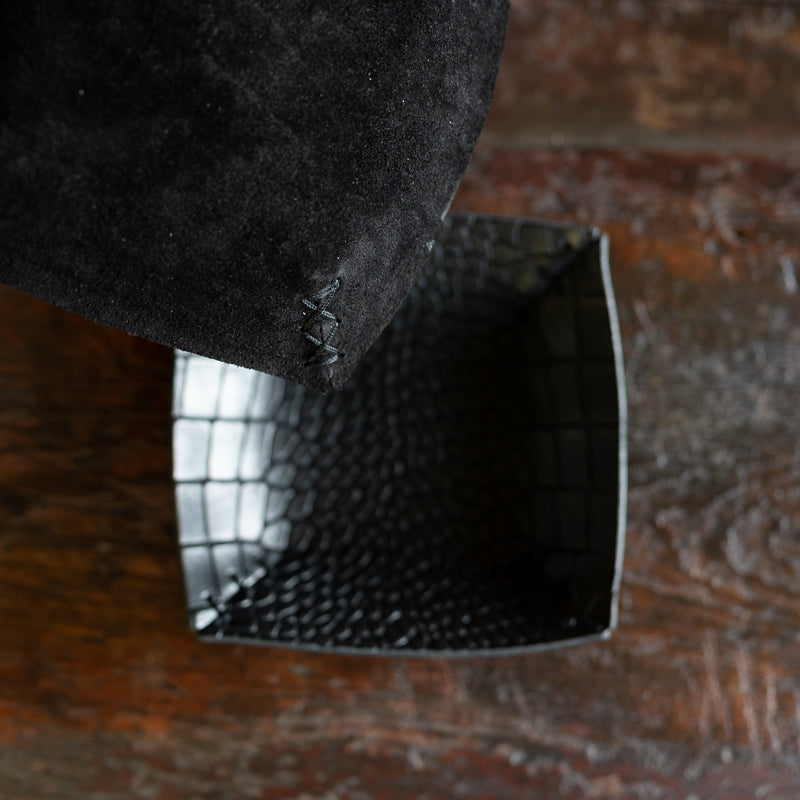 Valet Tray | Black Croc